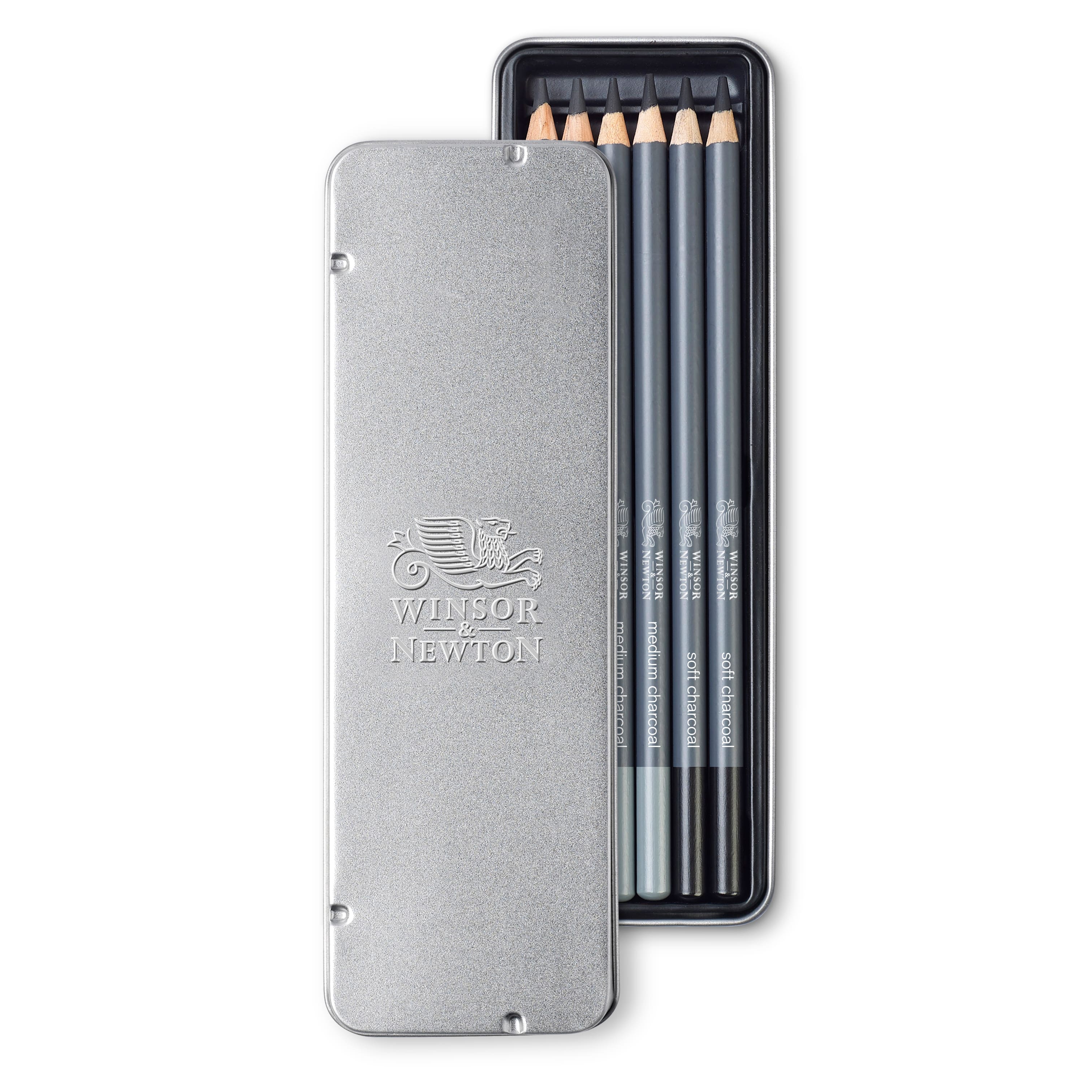 Winsor &#x26; Newton&#x2122; Studio Collection&#x2122; Charcoal Pencil 6 Piece Tin Set