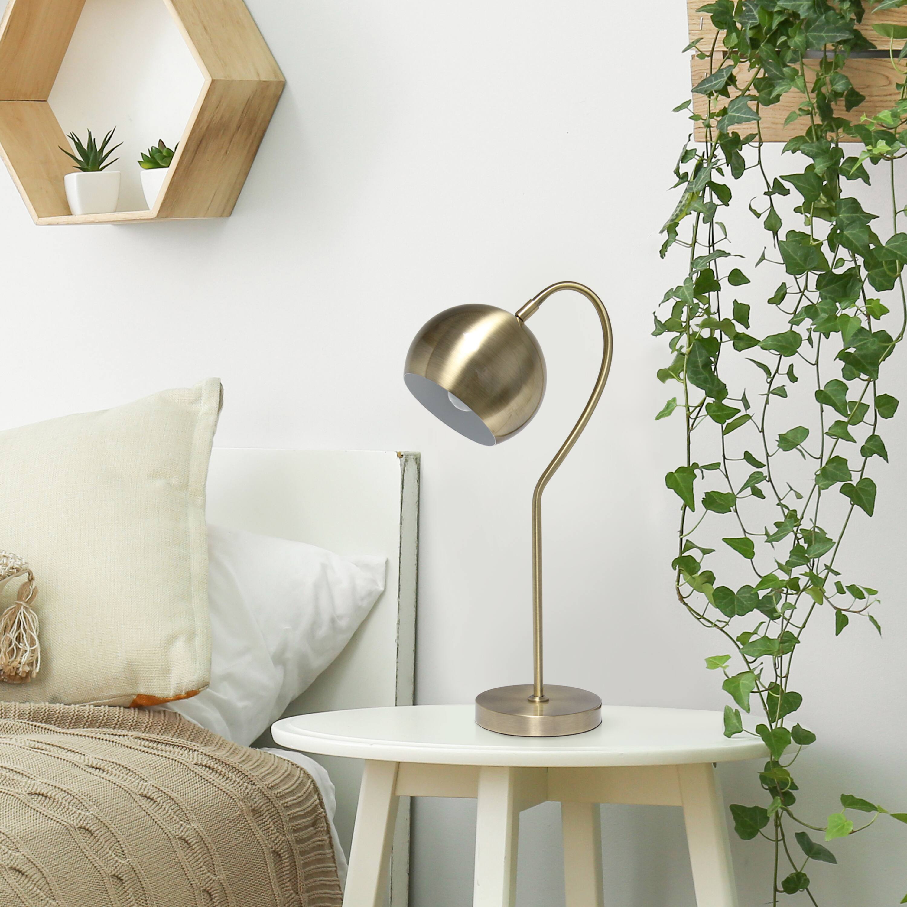 Lalia Home 20&#x22; Curved Table Lamp with Dome Shade