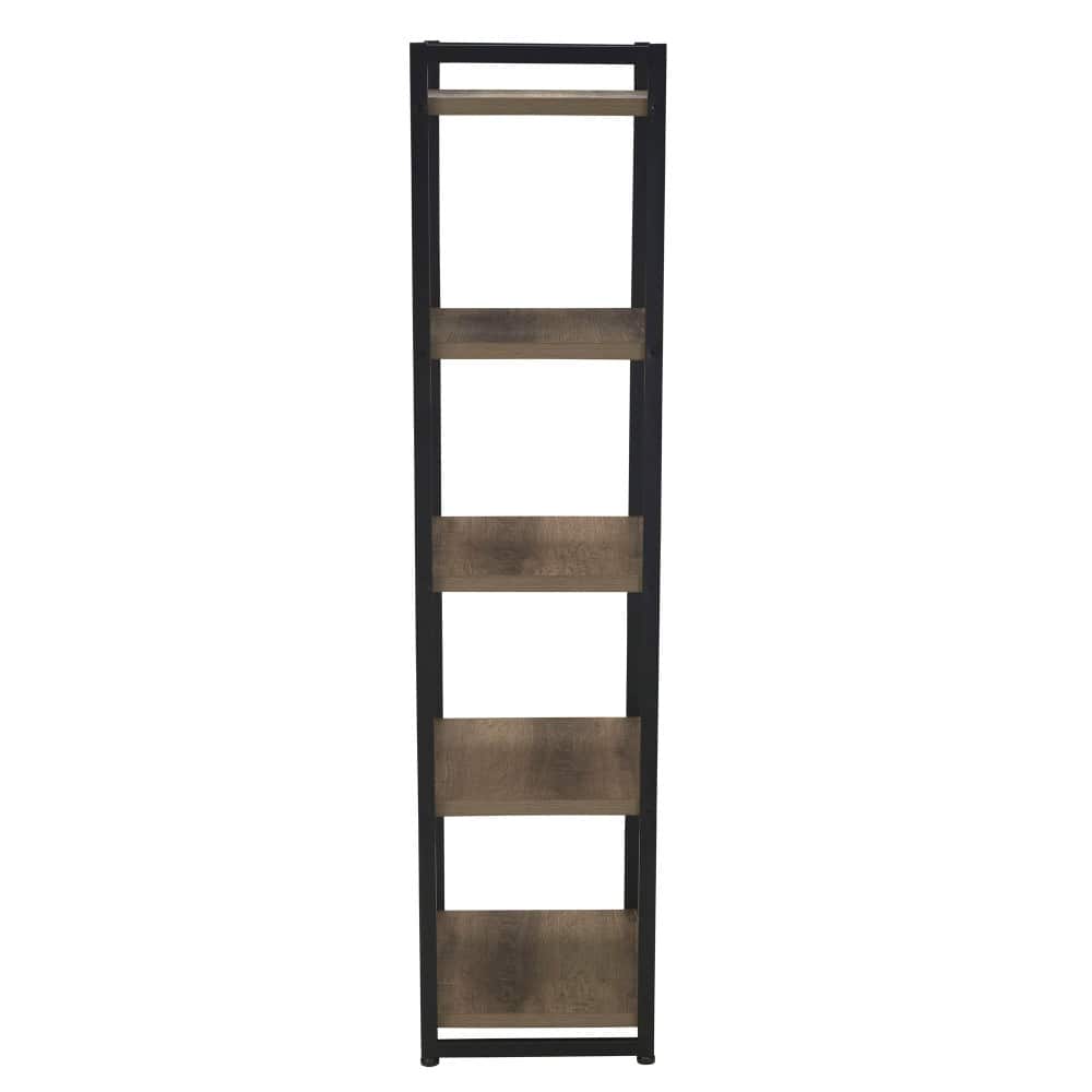 Household Essentials Jamestown 59" 5-Shelf Narrow Bookshelf
