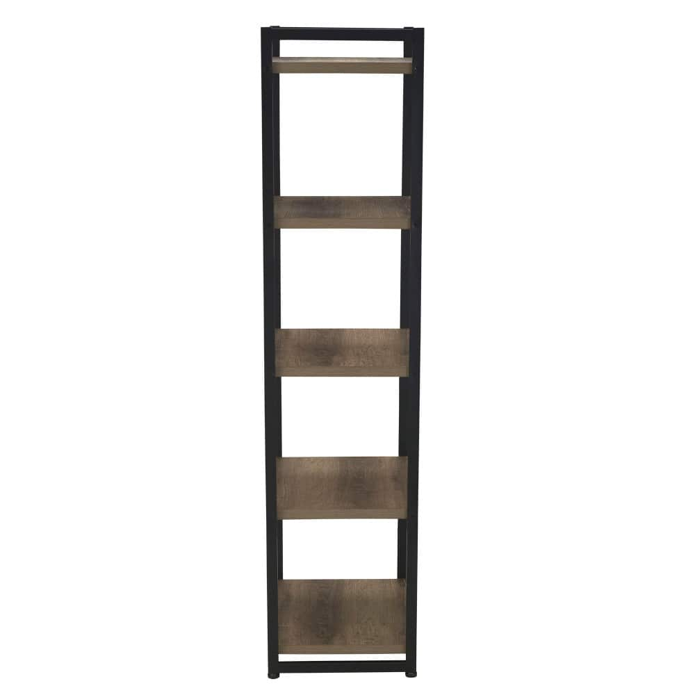 Household Essentials Jamestown 59&#x22; 5-Shelf Narrow Bookshelf