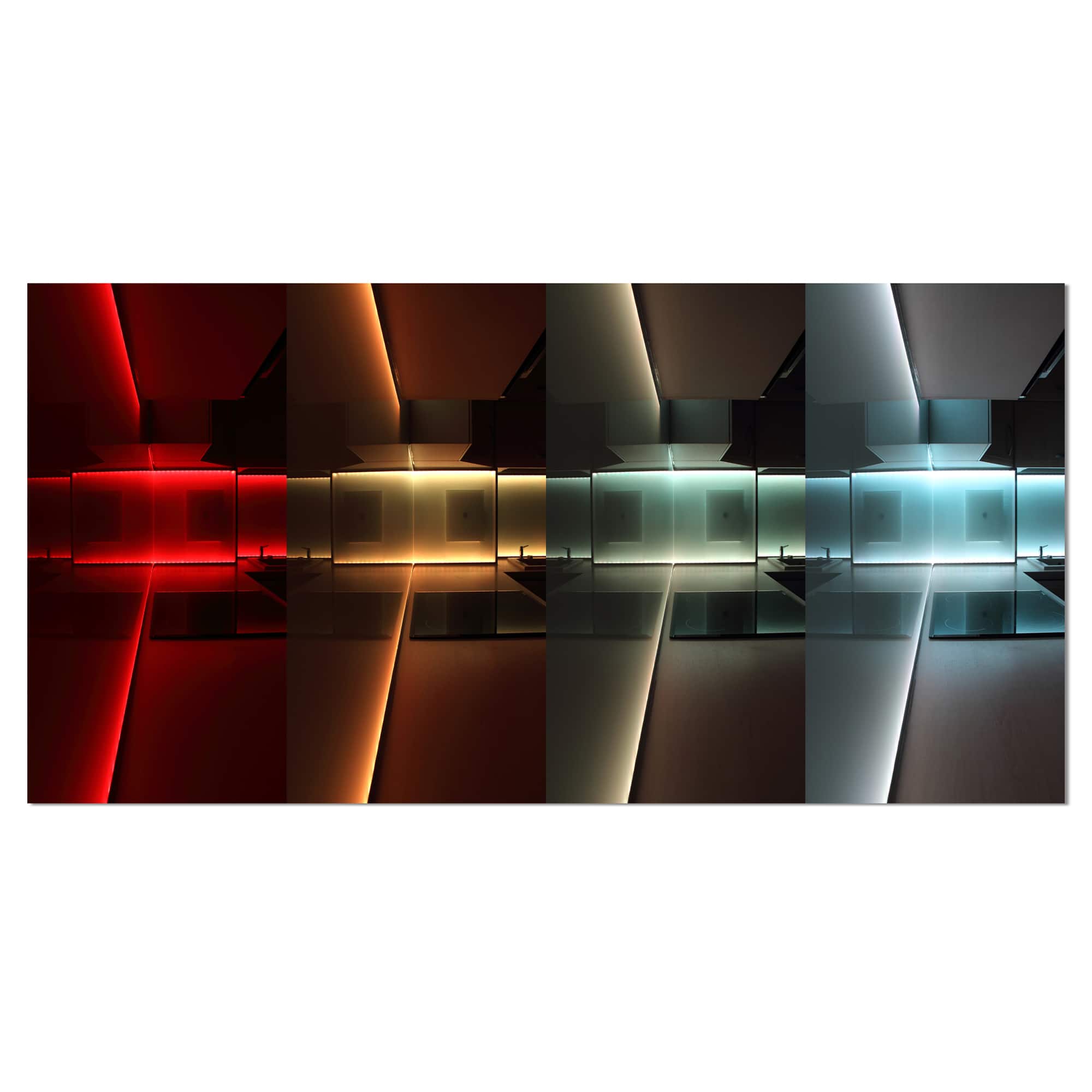 Designart - Kitchen with LED Lighting - Abstract Canvas art print