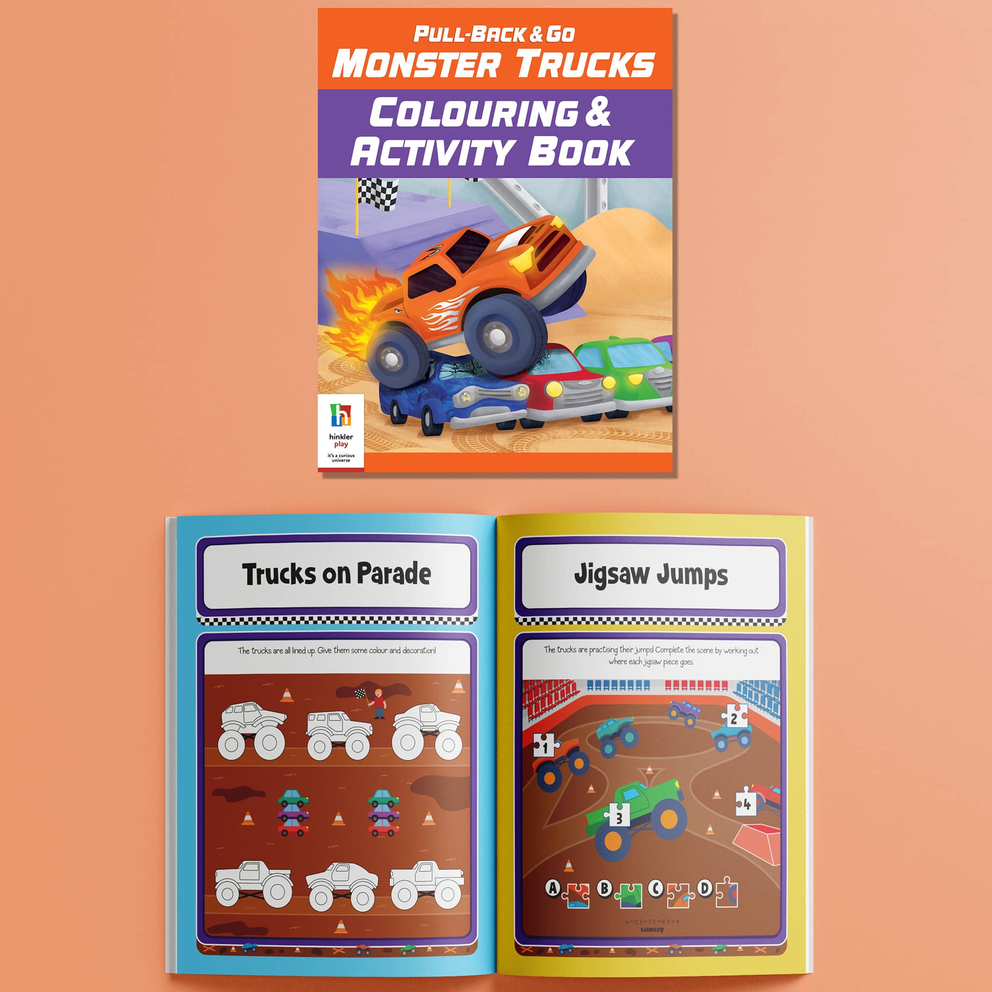 Hinkler Pull-Back and Go Monster Trucks Floor Puzzle