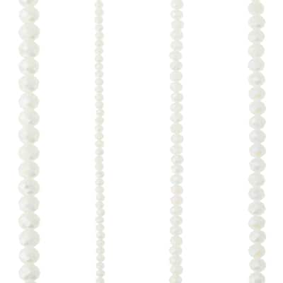 White Faceted Glass Rondelle Beads by Bead Landing™ image