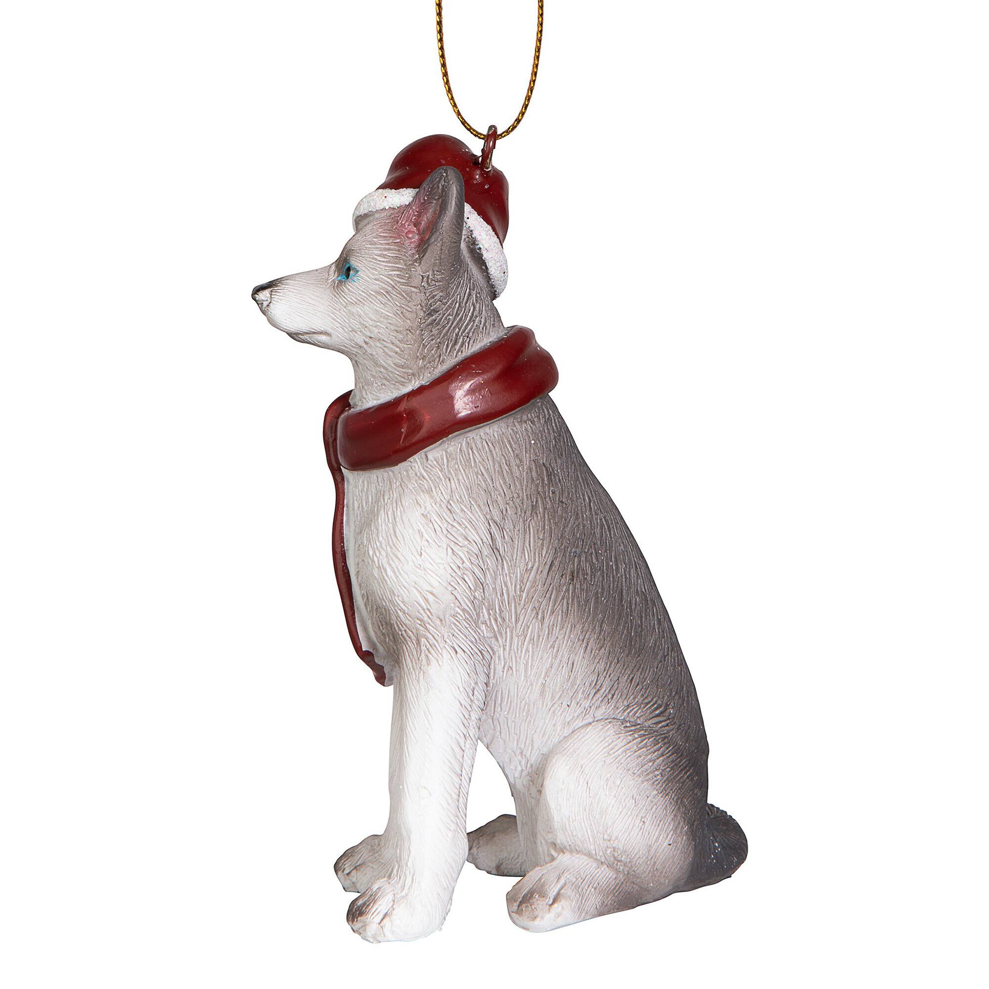 Design Toscano 3.5&#x22; Siberian Husky Ornament Sculpture