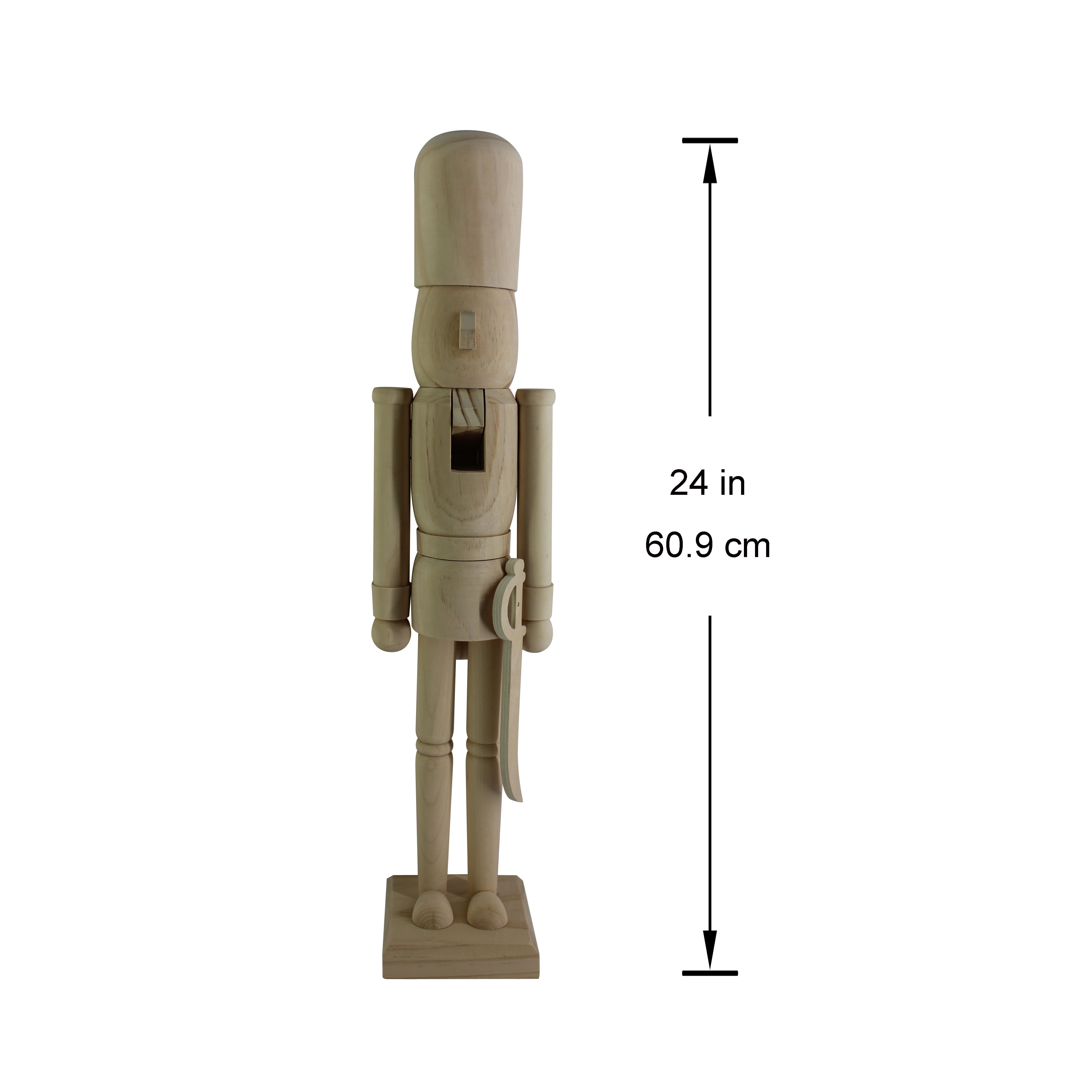 24&#x22; Soldier with Saber DIY Pinewood Nutcracker by Make Market&#xAE;