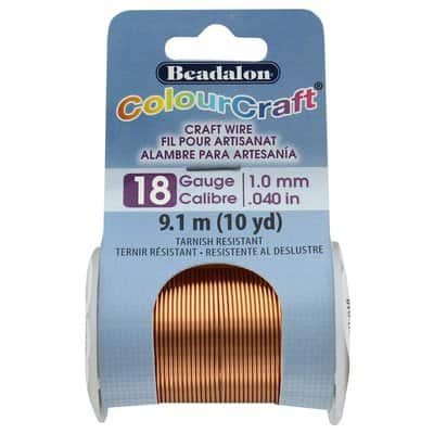 Beadalon ColourCraft Wire 22ga Copper 10yd