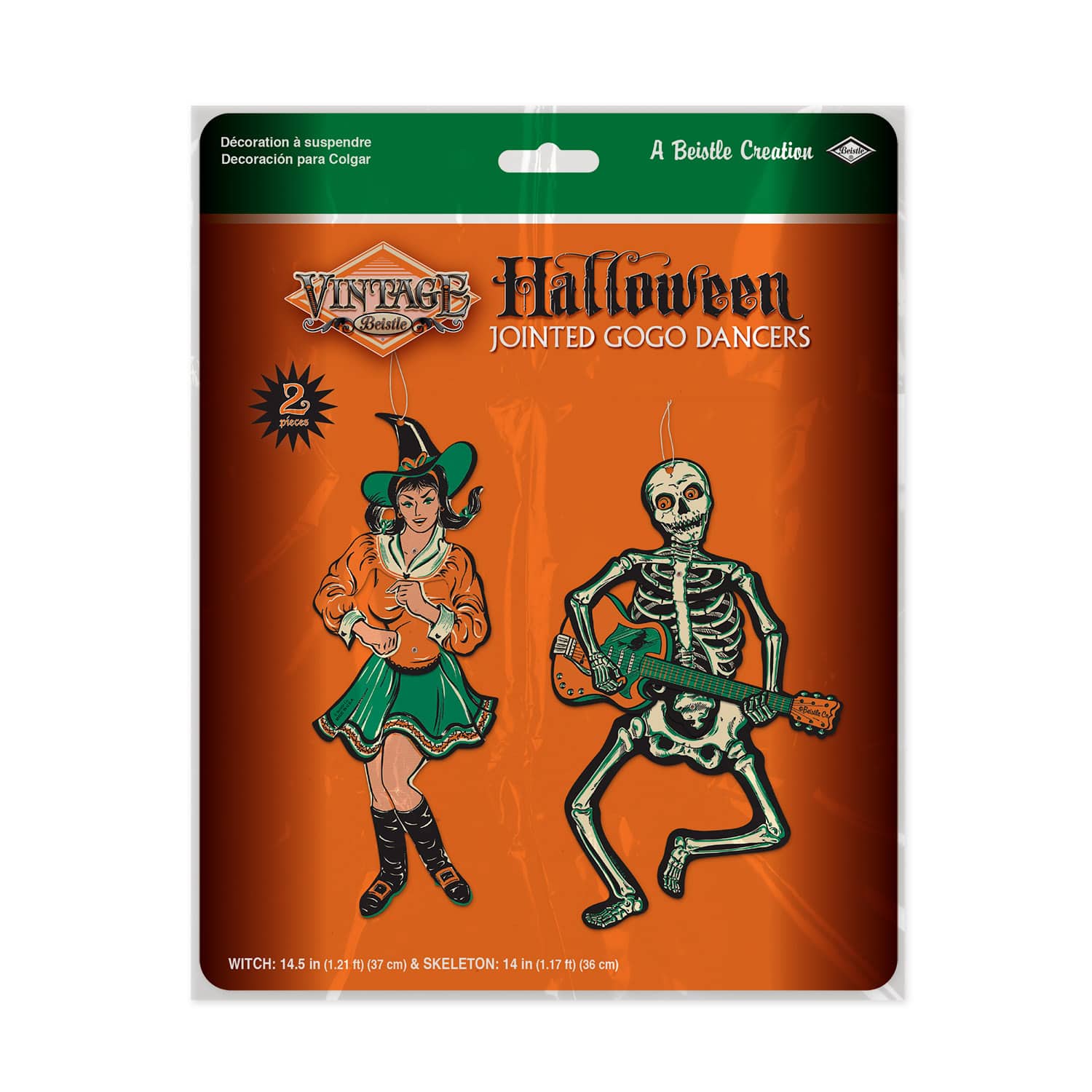 Beistle Vintage Halloween Jointed GoGo Dancers
