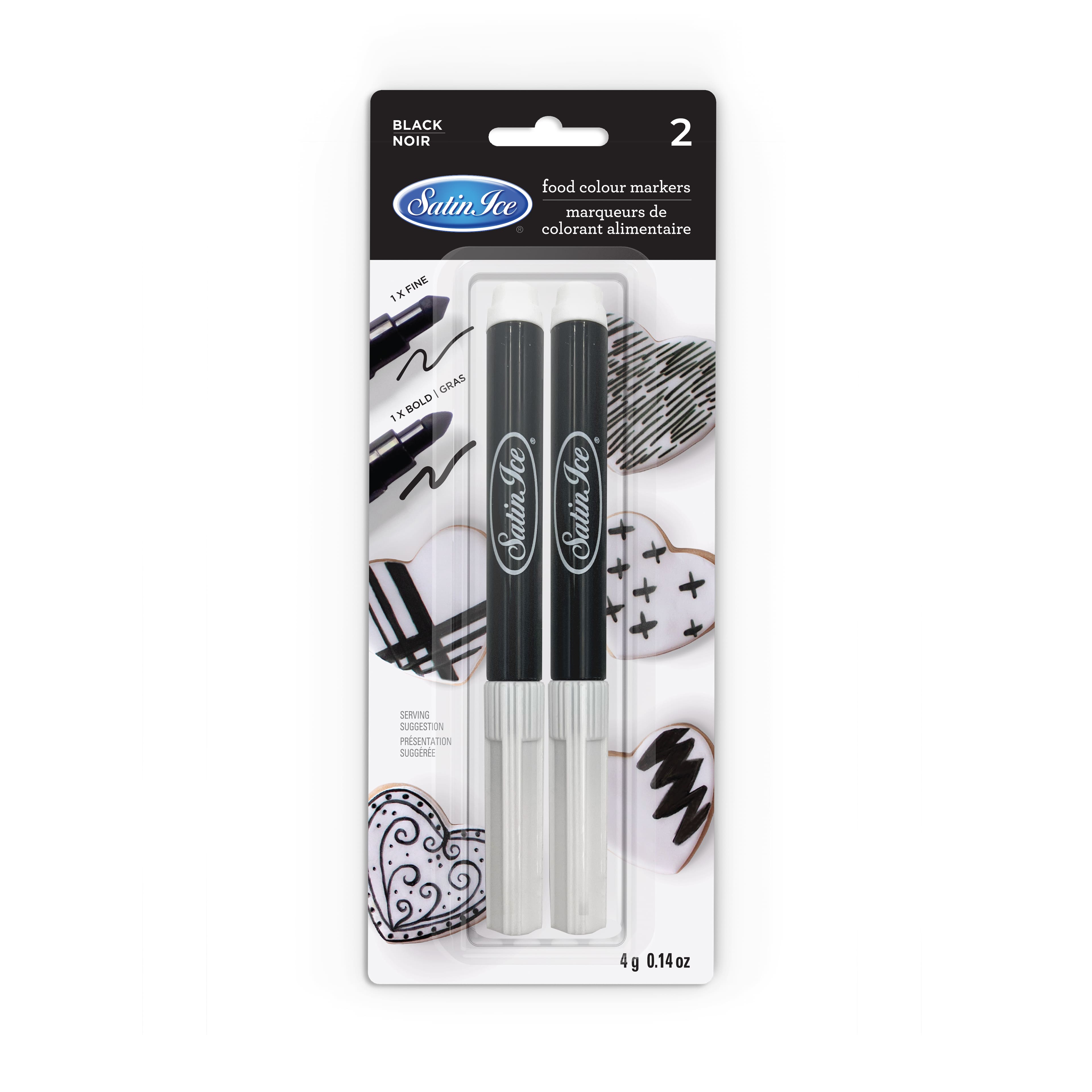 Satin Ice&#xAE; Black Food Color Markers, 2ct.