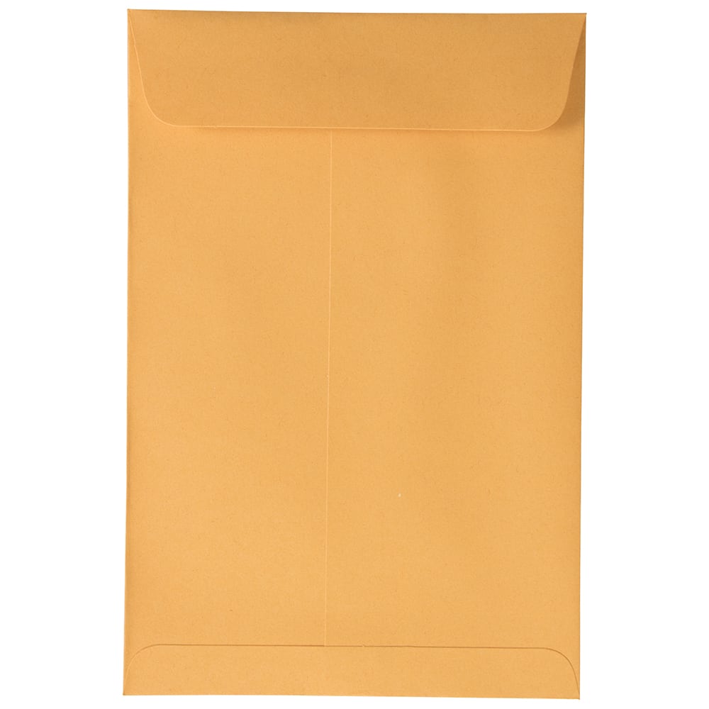 JAM Paper 6&#x22; x 9&#x22; Brown Kraft Manila Open End Catalog Envelopes