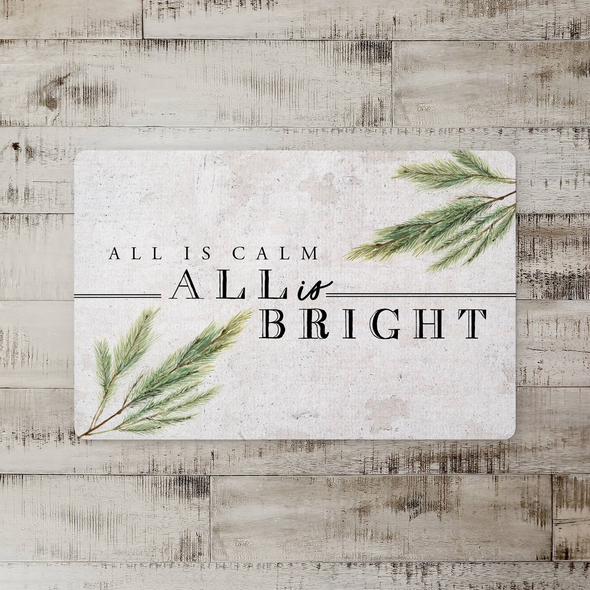 All Is Bright 27x18 Floor Mat