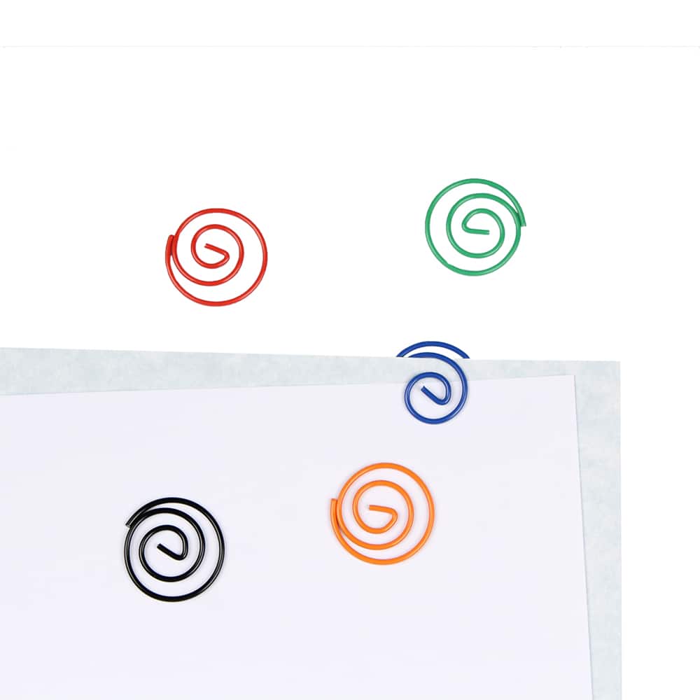 JAM Paper Assorted Colors Circular Paper Clips, 9 Packs of 50