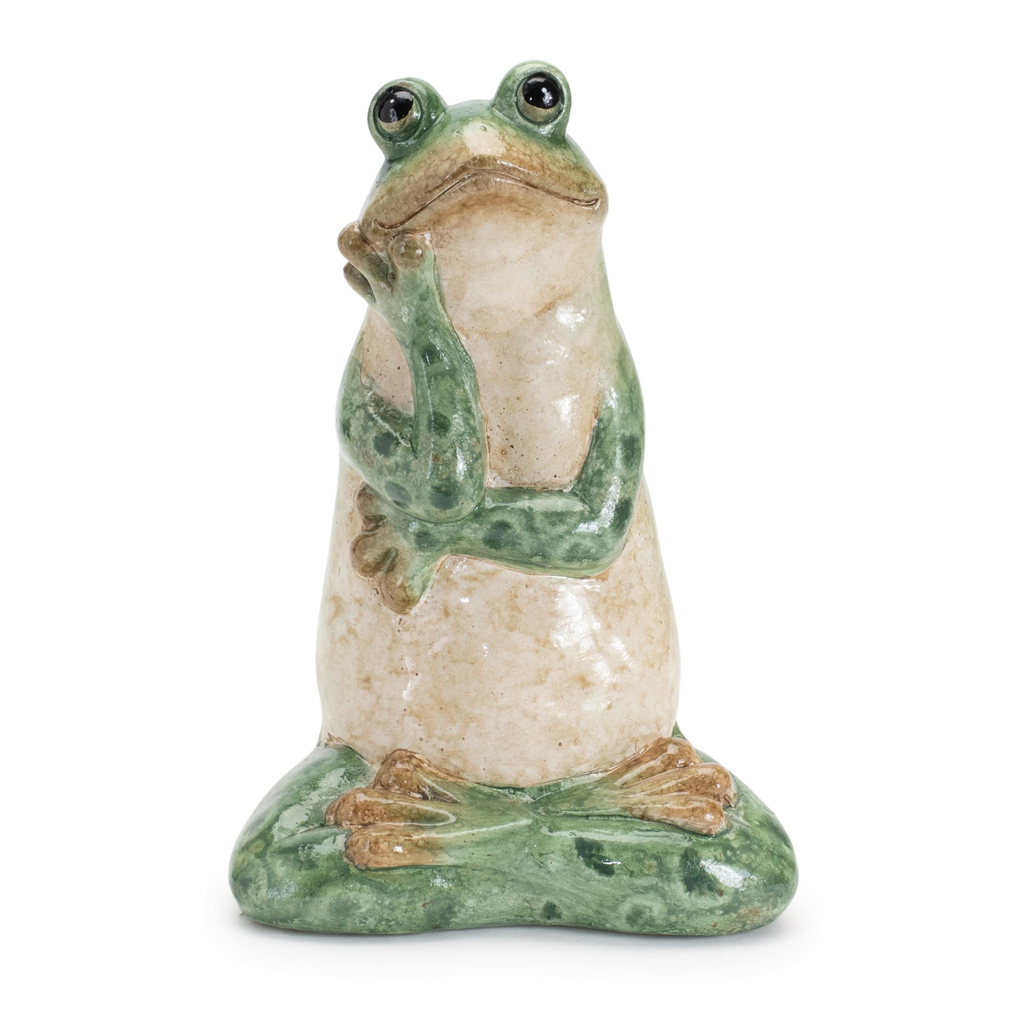 Ceramic Garden Frog Statues Set