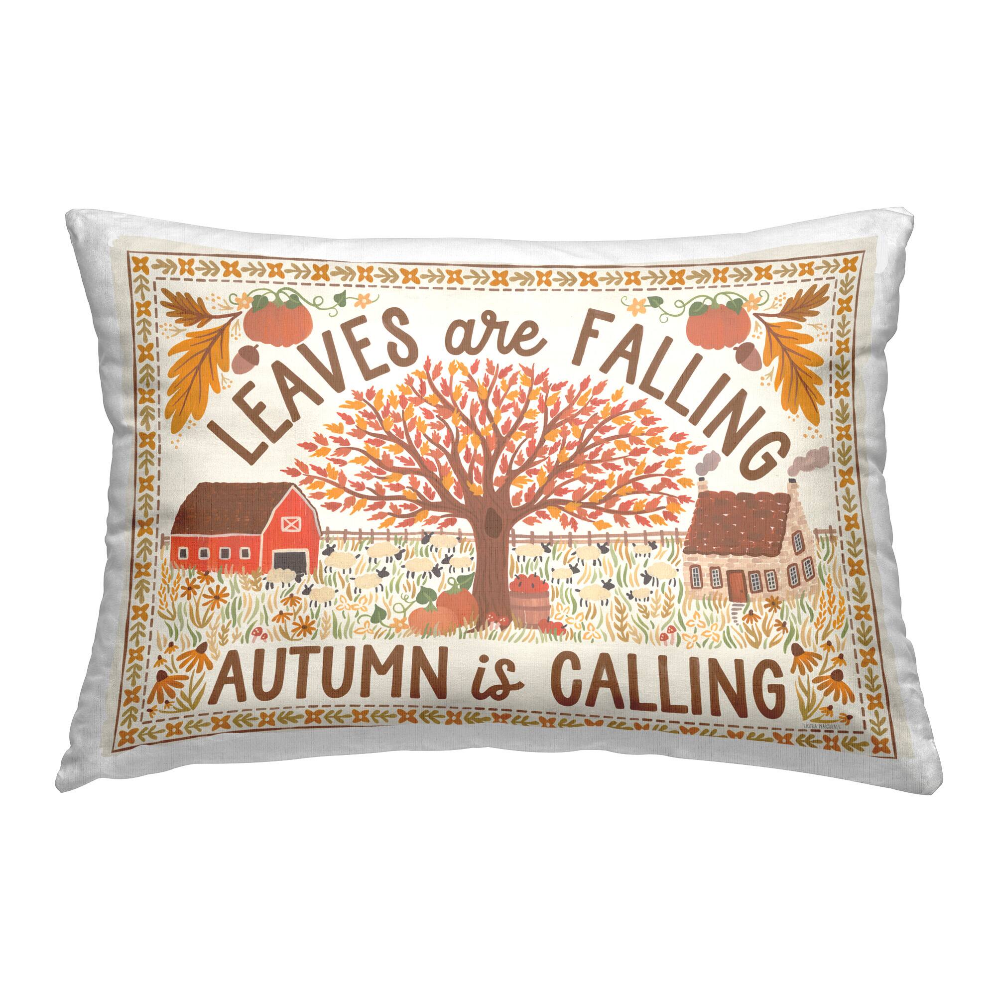 Stupell Industries Leaves Are Falling Scene Decorative Printed Throw Pillow