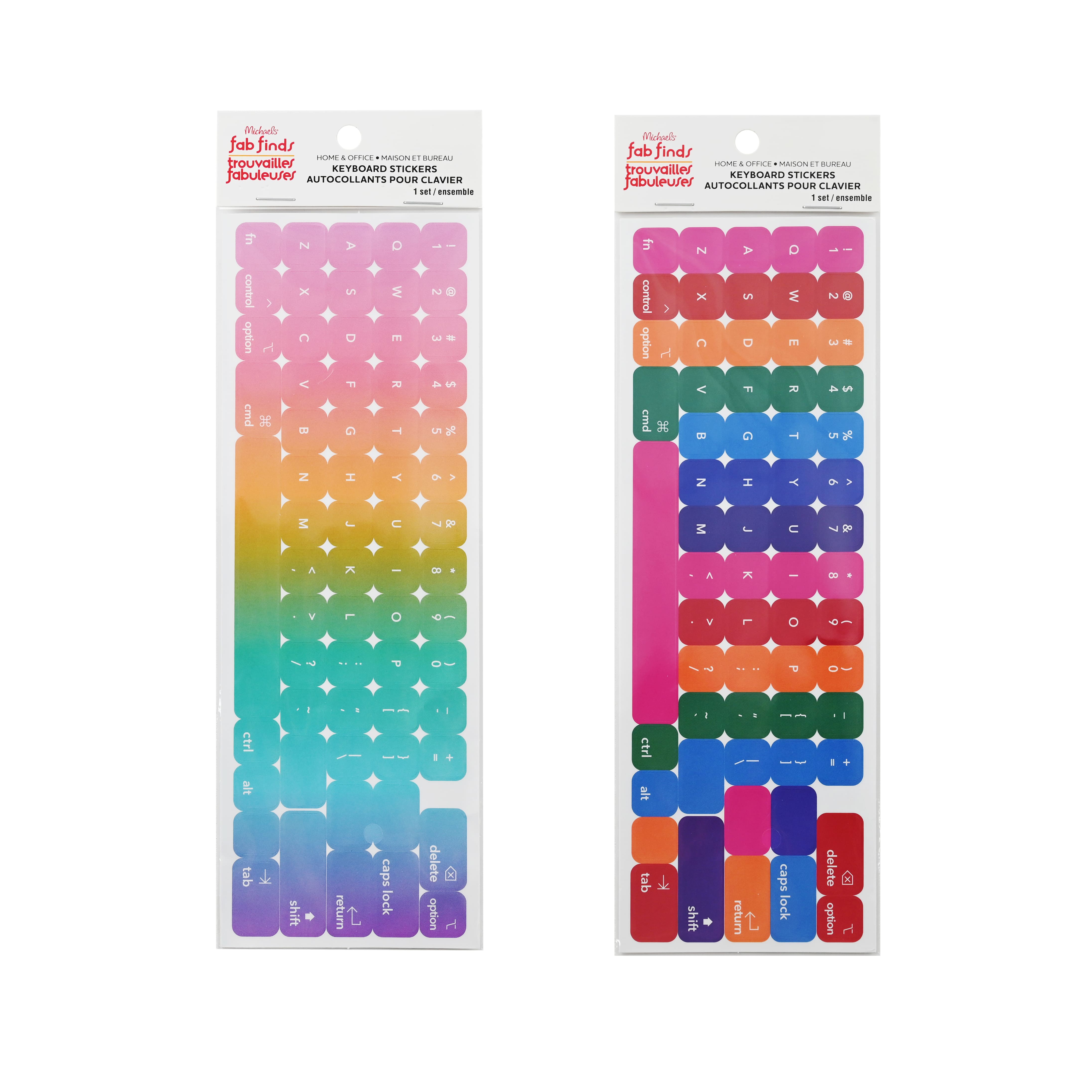 Assorted Keyboard Sticker Set, 1pc. by Fab Finds