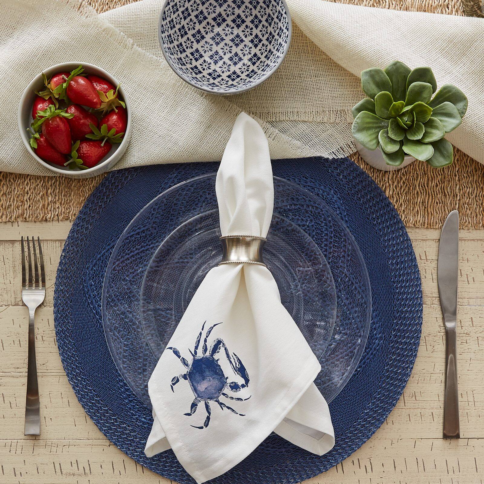 DII&#xAE; Blue Crab Cloth Dinner Napkins, 6ct.