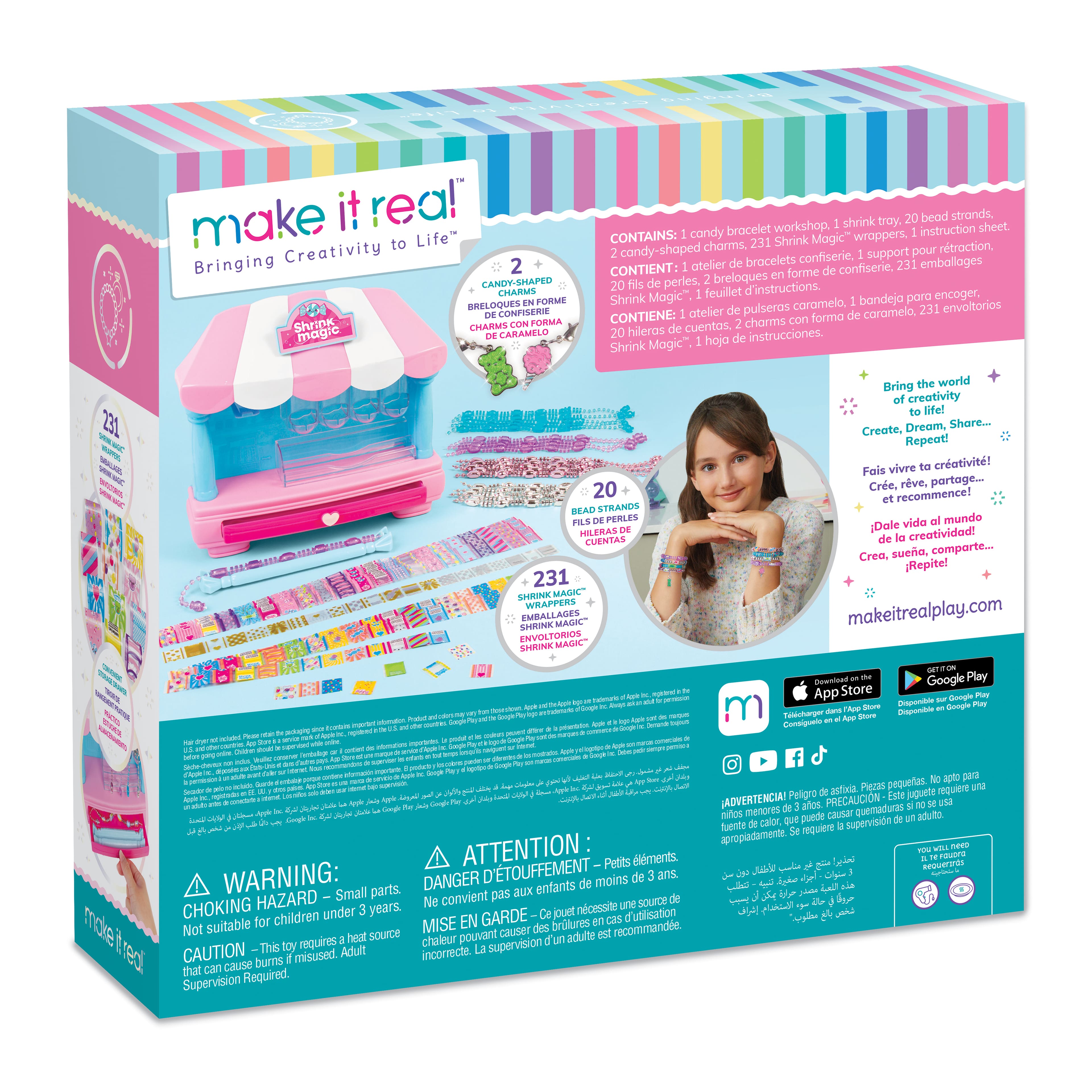 Make It Real&#x2122; Shrink Magic&#x2122; Candy Shop Bracelet Kit