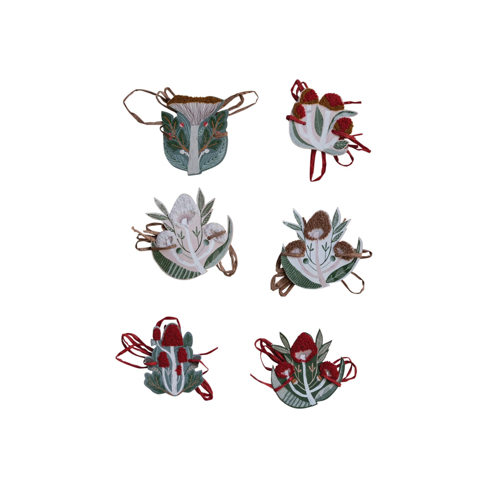 Hello Honey Printed Paper Mushroom Gift Toppers, 6ct.