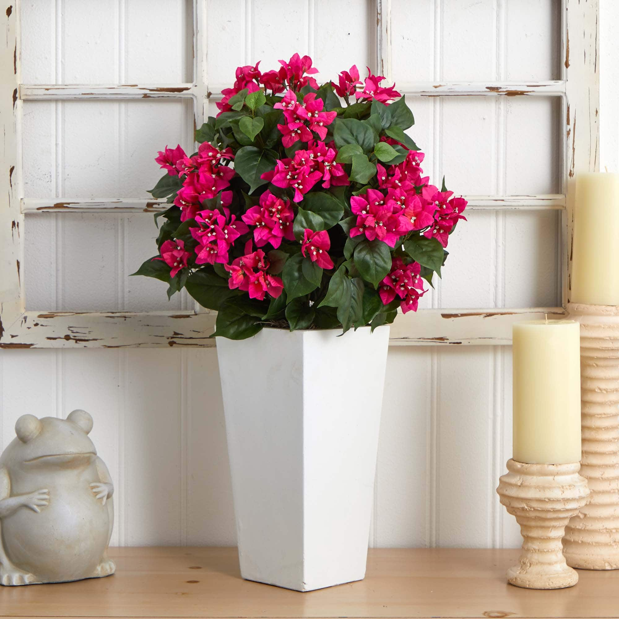 2.5ft. Bougainvillea in White Tower Planter