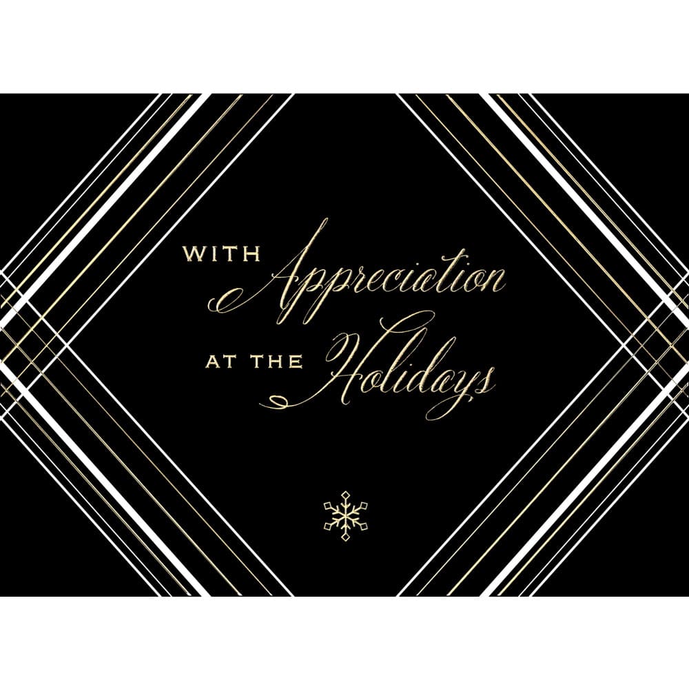 JAM Paper Blank Simple Holiday Appreciation Christmas Cards & Envelopes, 25ct.