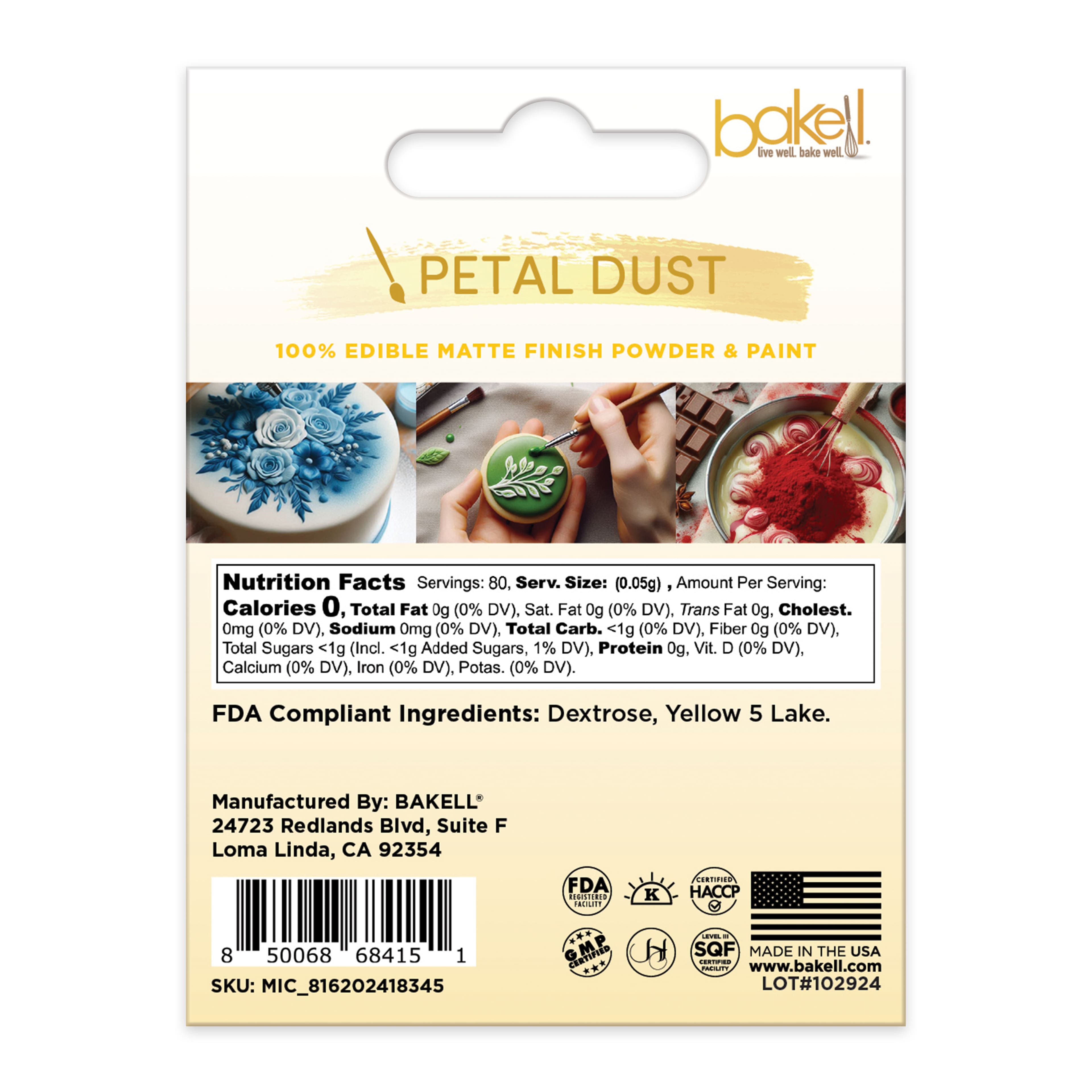 Bakell&#xAE; Petal Dust Edible Matte Finish Powder