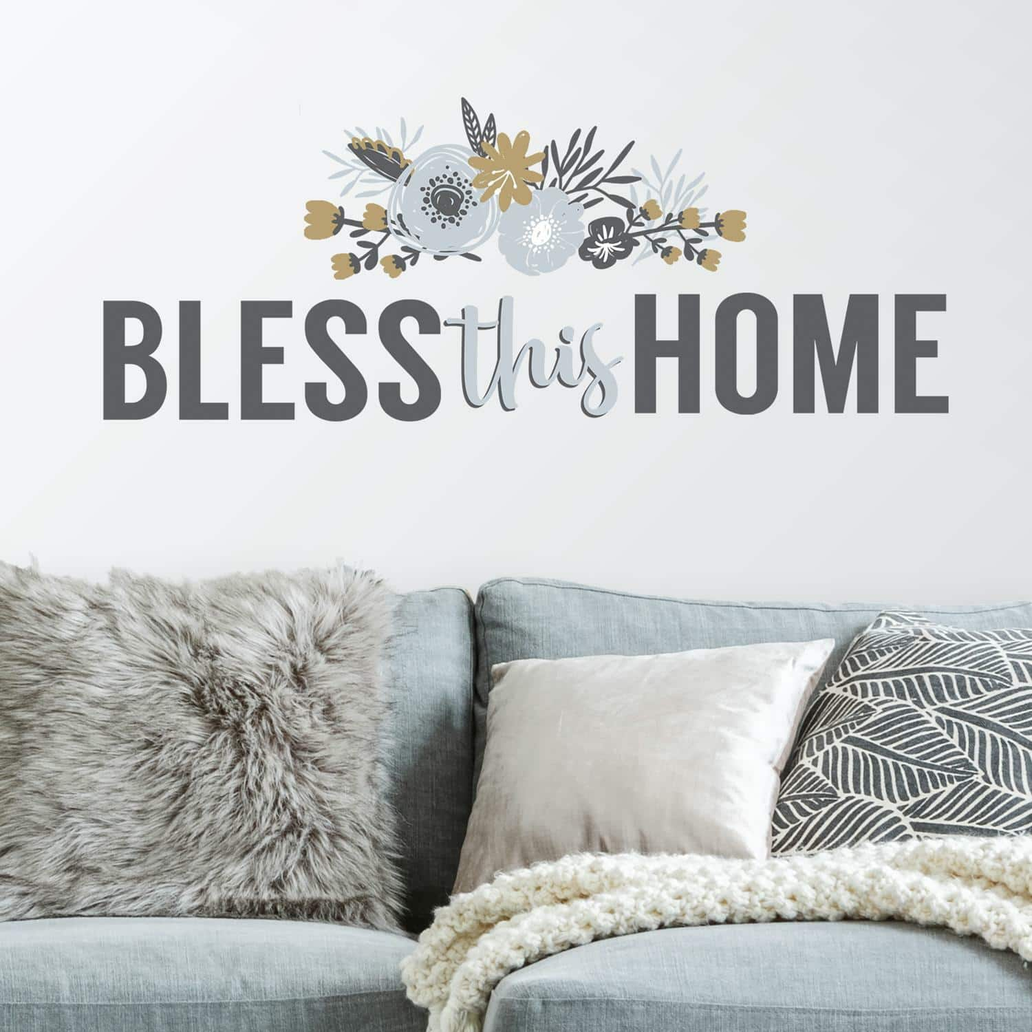 RoomMates Bless This Home Peel &#x26; Stick Wall Decals