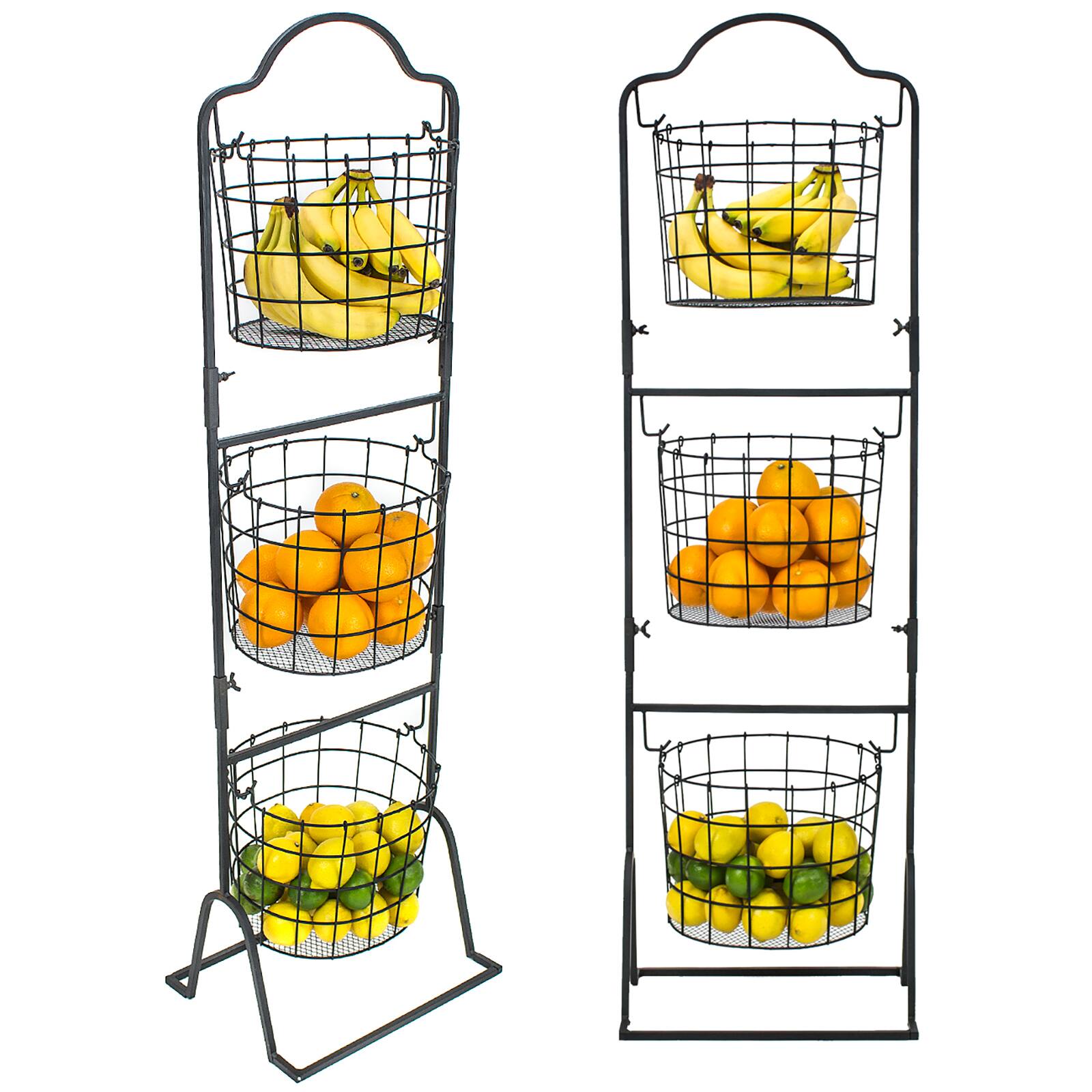 Sorbus 49" Black 3-Tier Hanging Basket Stand