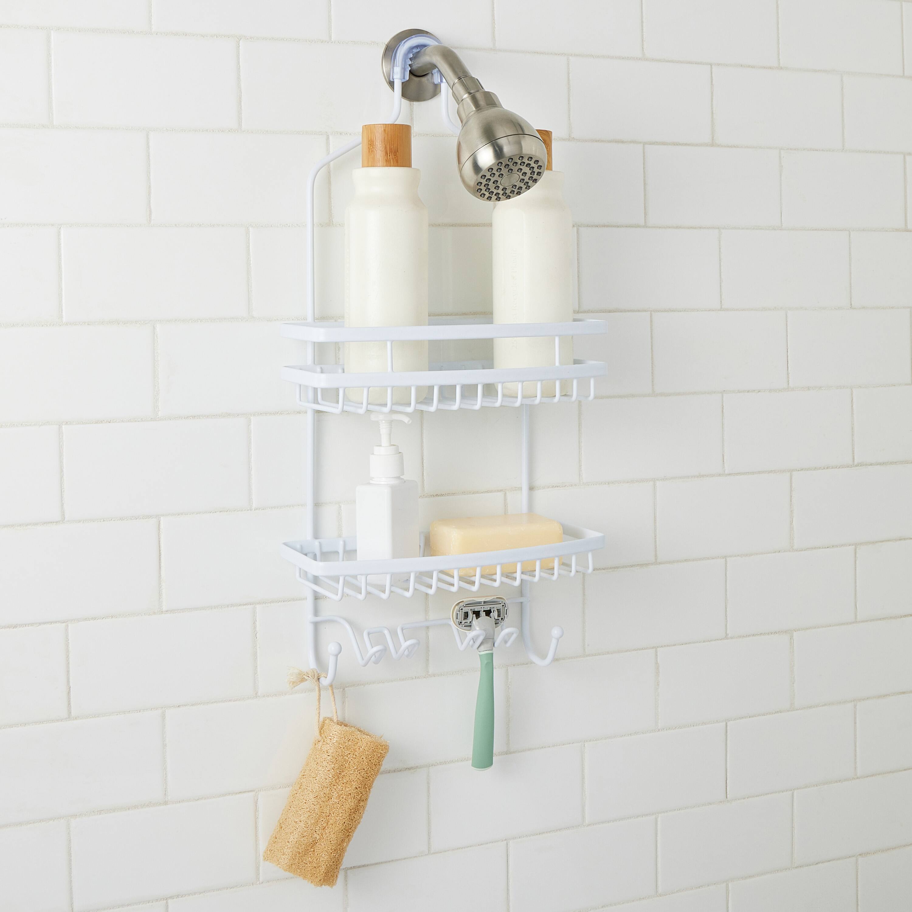 Bath Bliss White Venice Shower Caddy