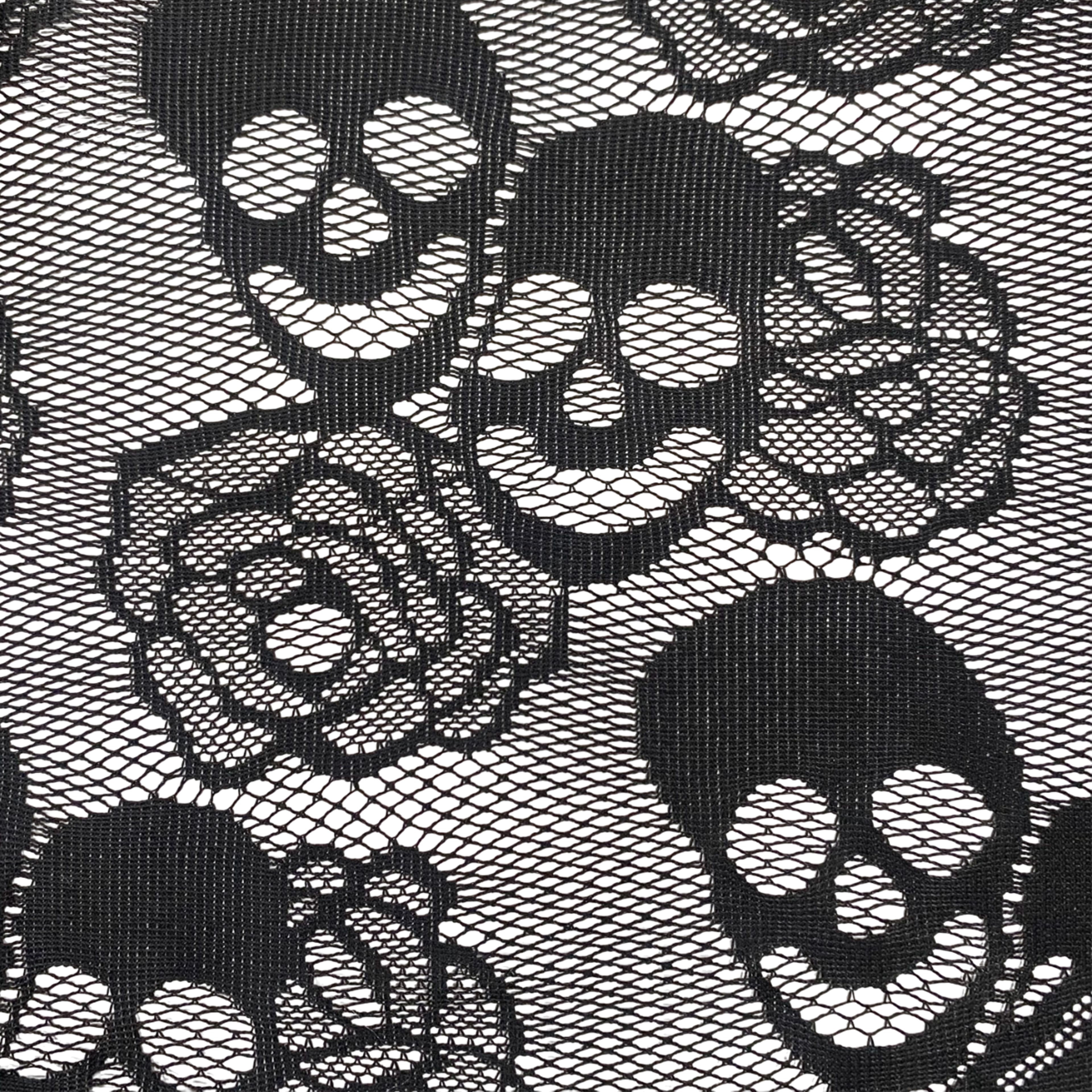71&#x22; Black Skull &#x26; Rose Lace Shawl by Ashland&#xAE;