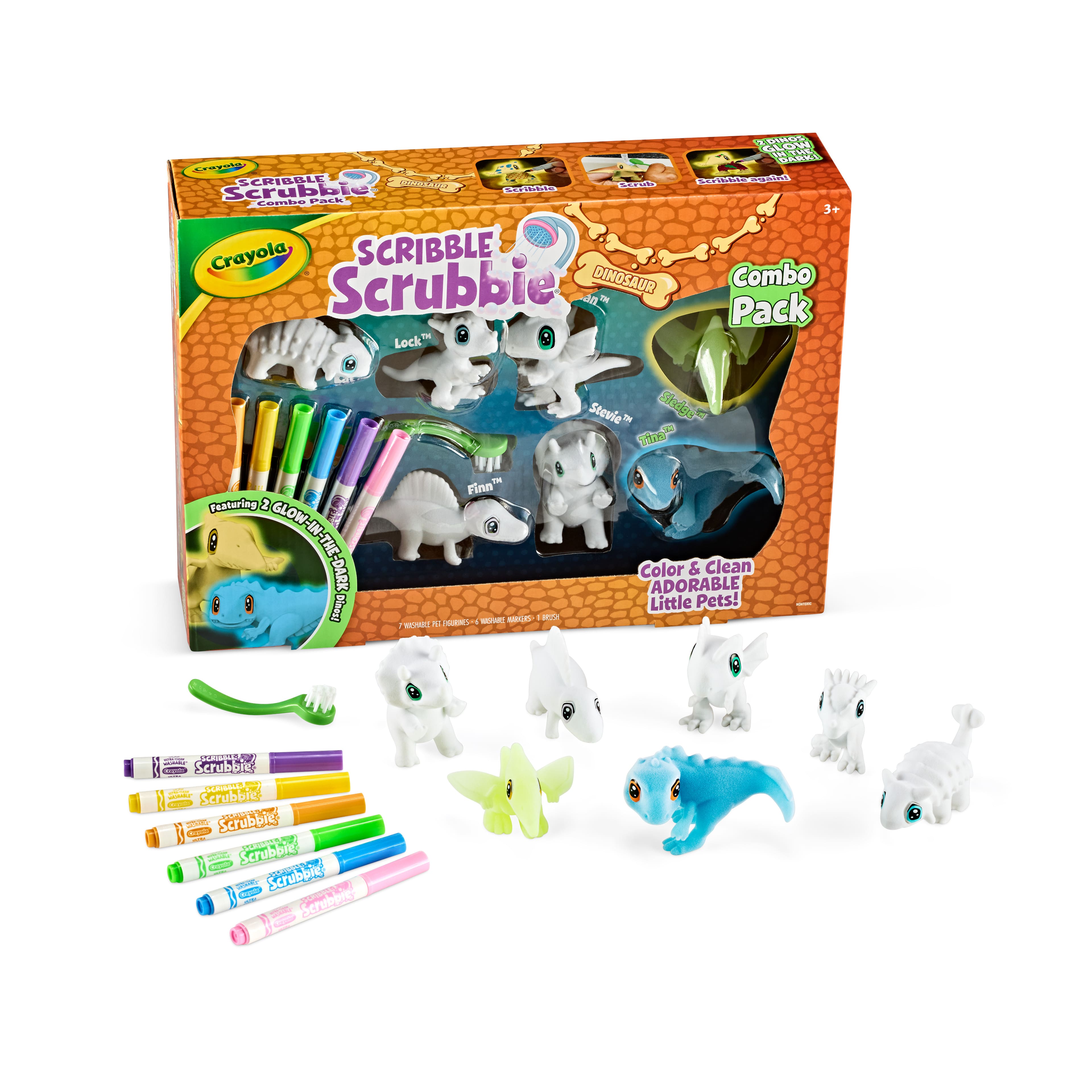 Crayola&#xAE; Scribble Scrubbie Dinosaur Glow Combo Pack