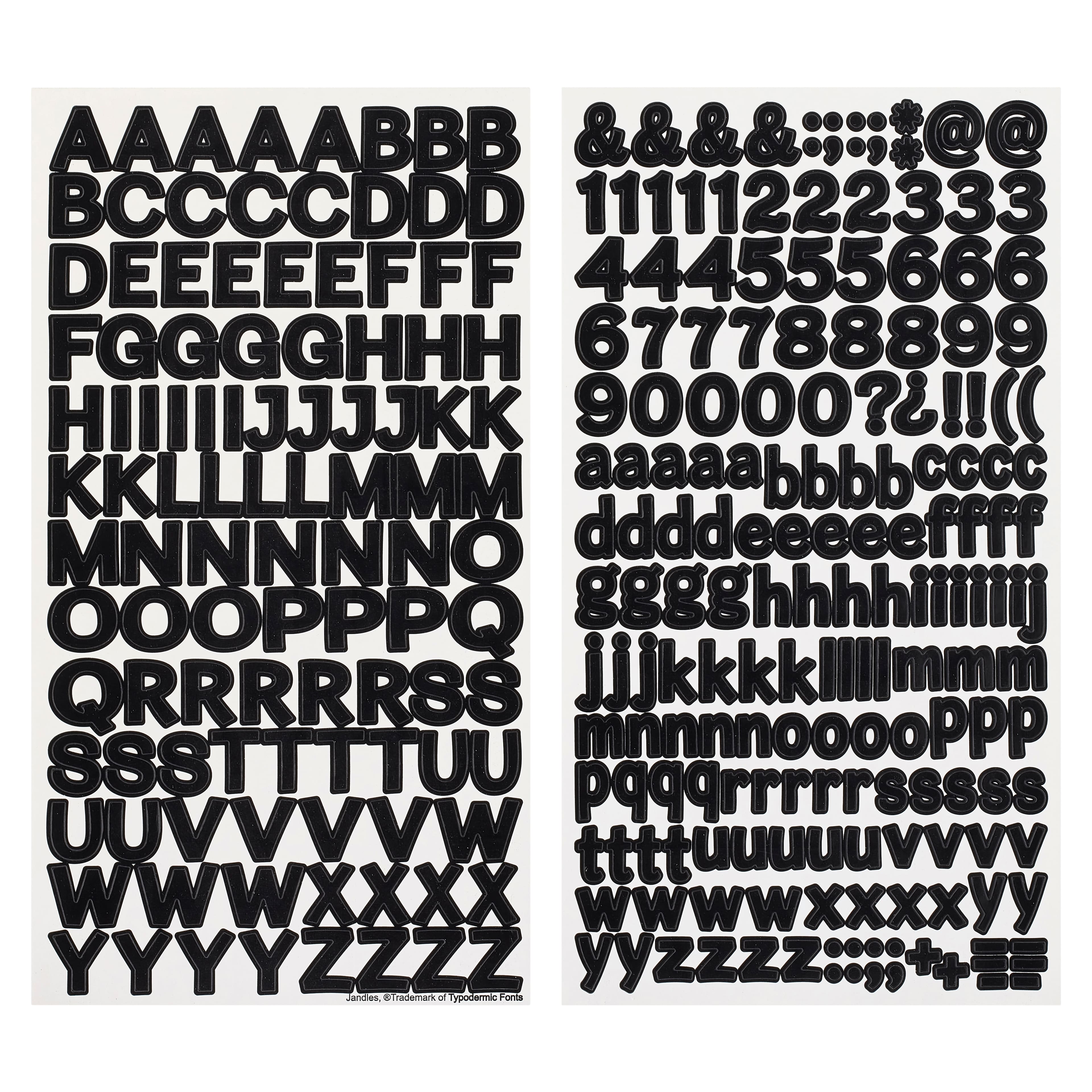 Black Licorice Block Alphabet Stickers by Recollections&#x2122;