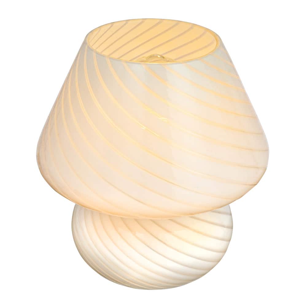 Hello Honey® 9.5" White Vintage Blown Glass Table Lamp