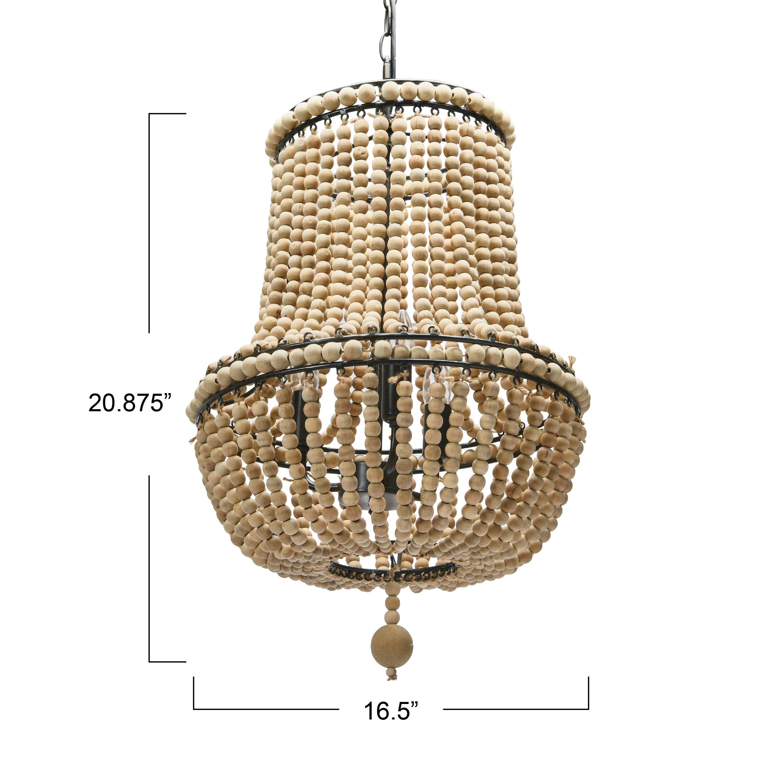 Hello Honey&#xAE; Draped Wood Bead Chandelier