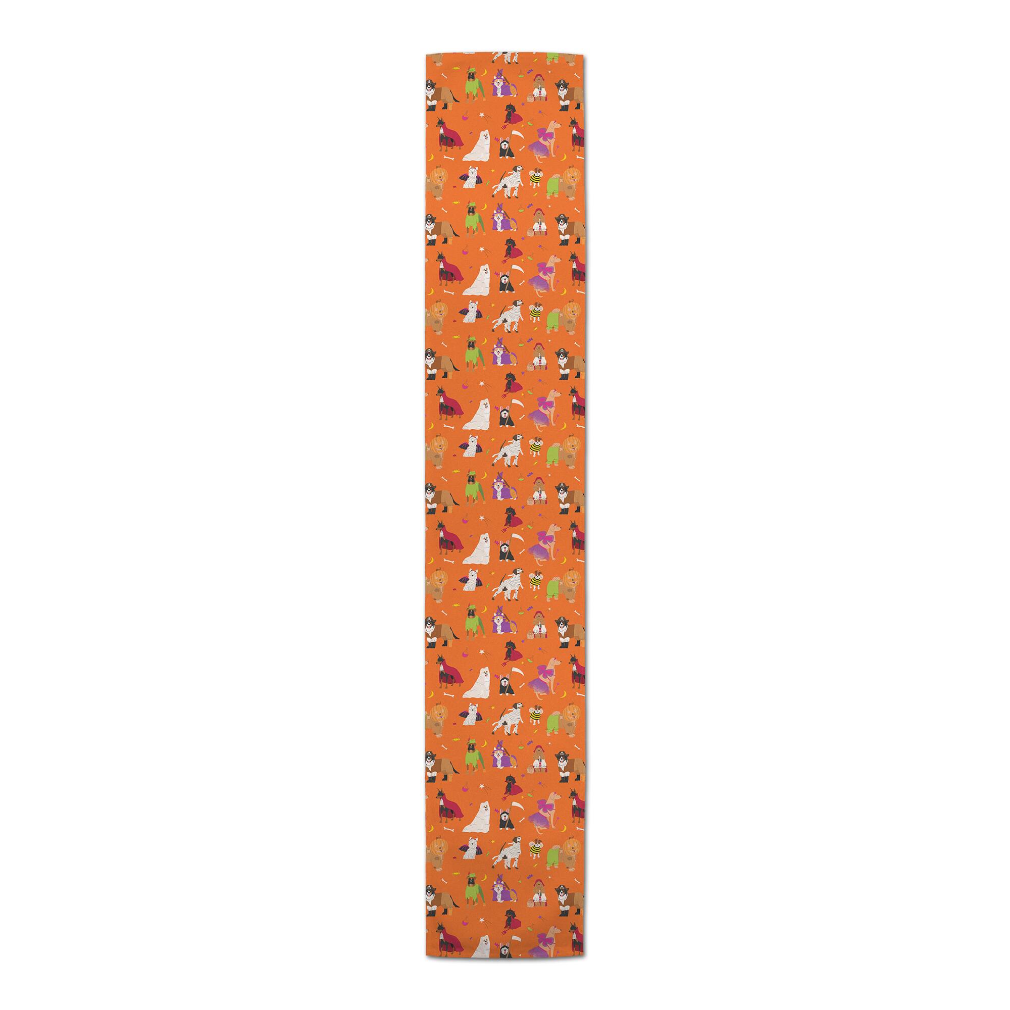 Dogs in Halloween Costume Cotton Twill Table Runner