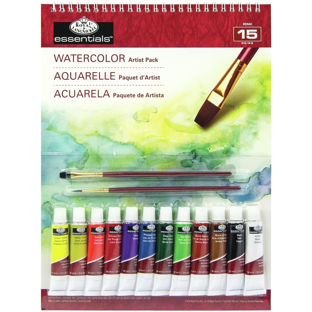 Royal & Langnickel® Essentials™ 15 Piece Watercolor Artist Pack