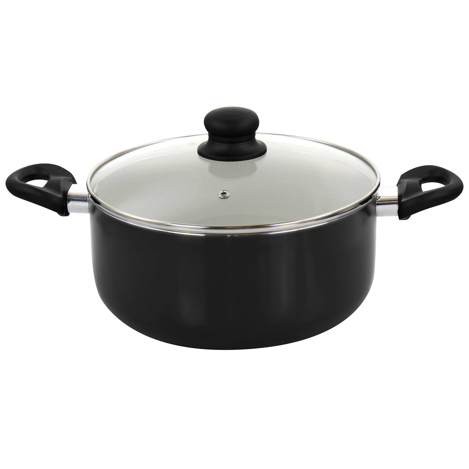 Gibson Home&#xAE; 11-Piece Black Gazebo Ceramic Nonstick Aluminum Cookware Set