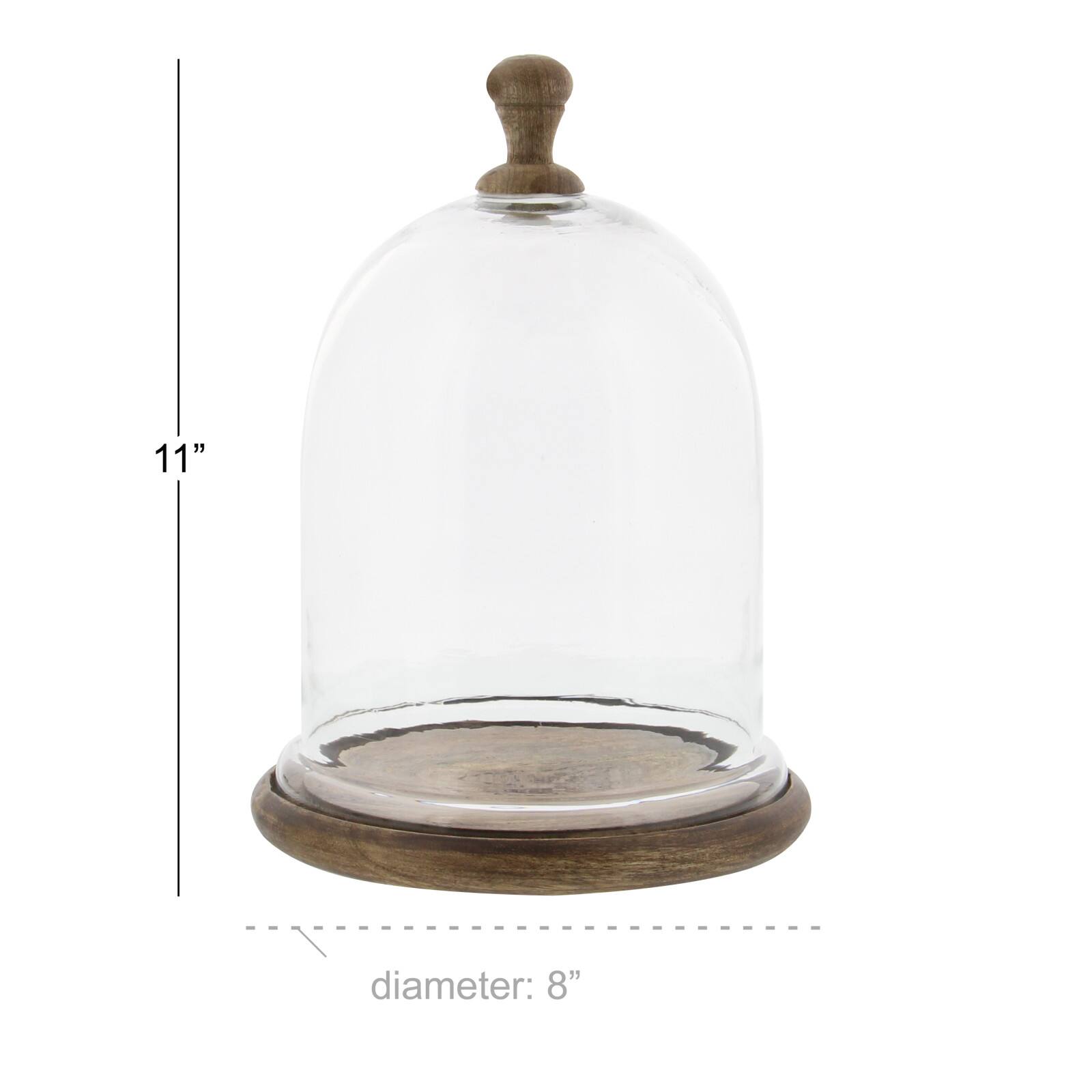 11&#x22; Clear Glass Farmhouse Serving Tray