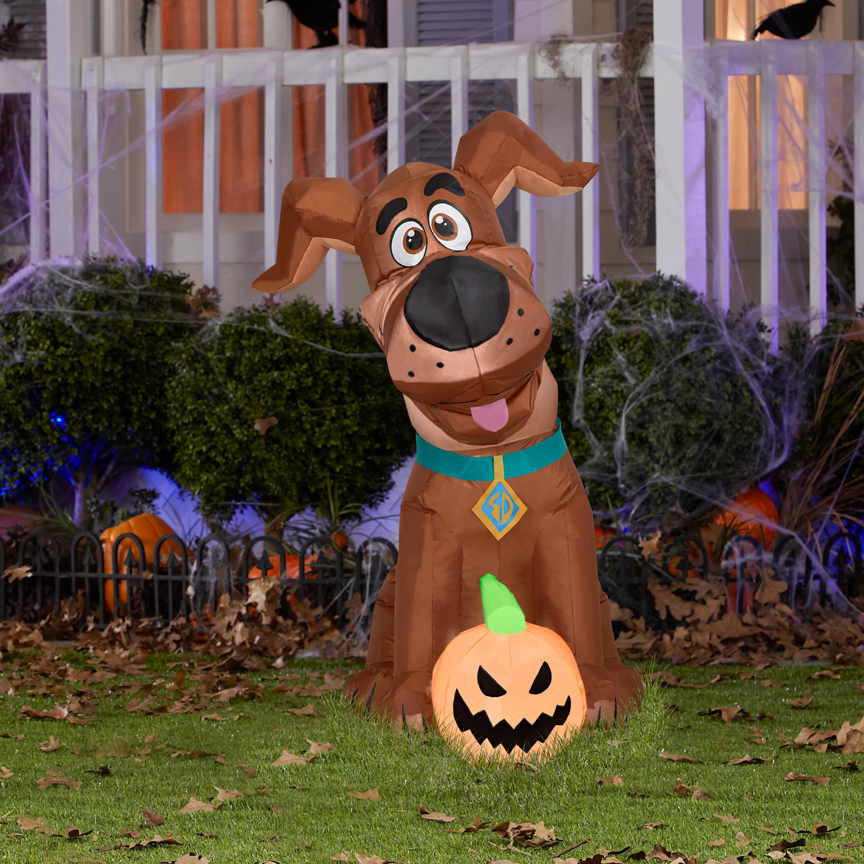 3.5ft. Airblown&#xAE; Inflatable Halloween Puppy Scooby-Doo with Pumpkin