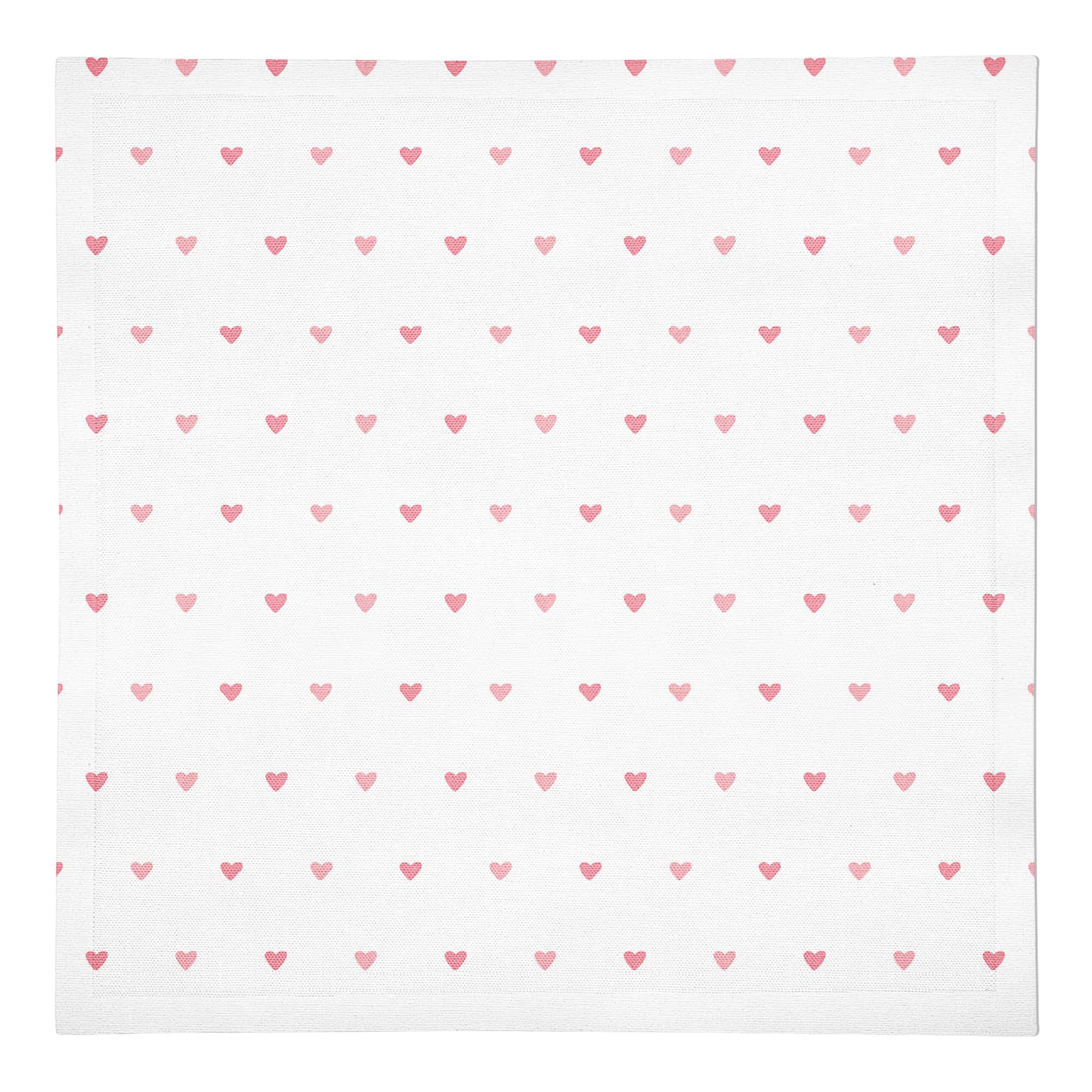 Simple Heart Pattern 10" x 10" Cotton Twill Napkin