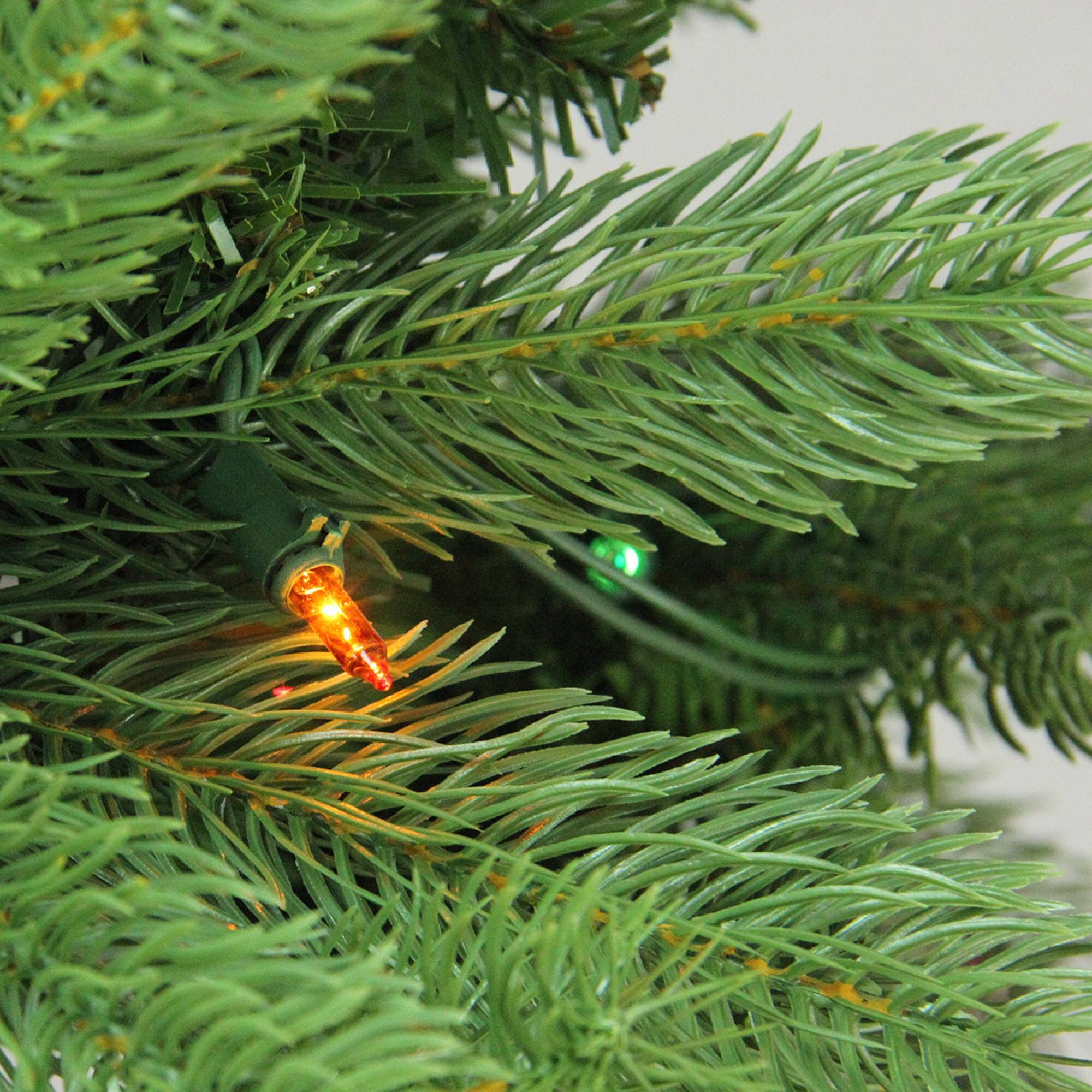6.5ft. Pre-Lit Noble Fir Full Artificial Christmas Tree, Multicolor Lights
