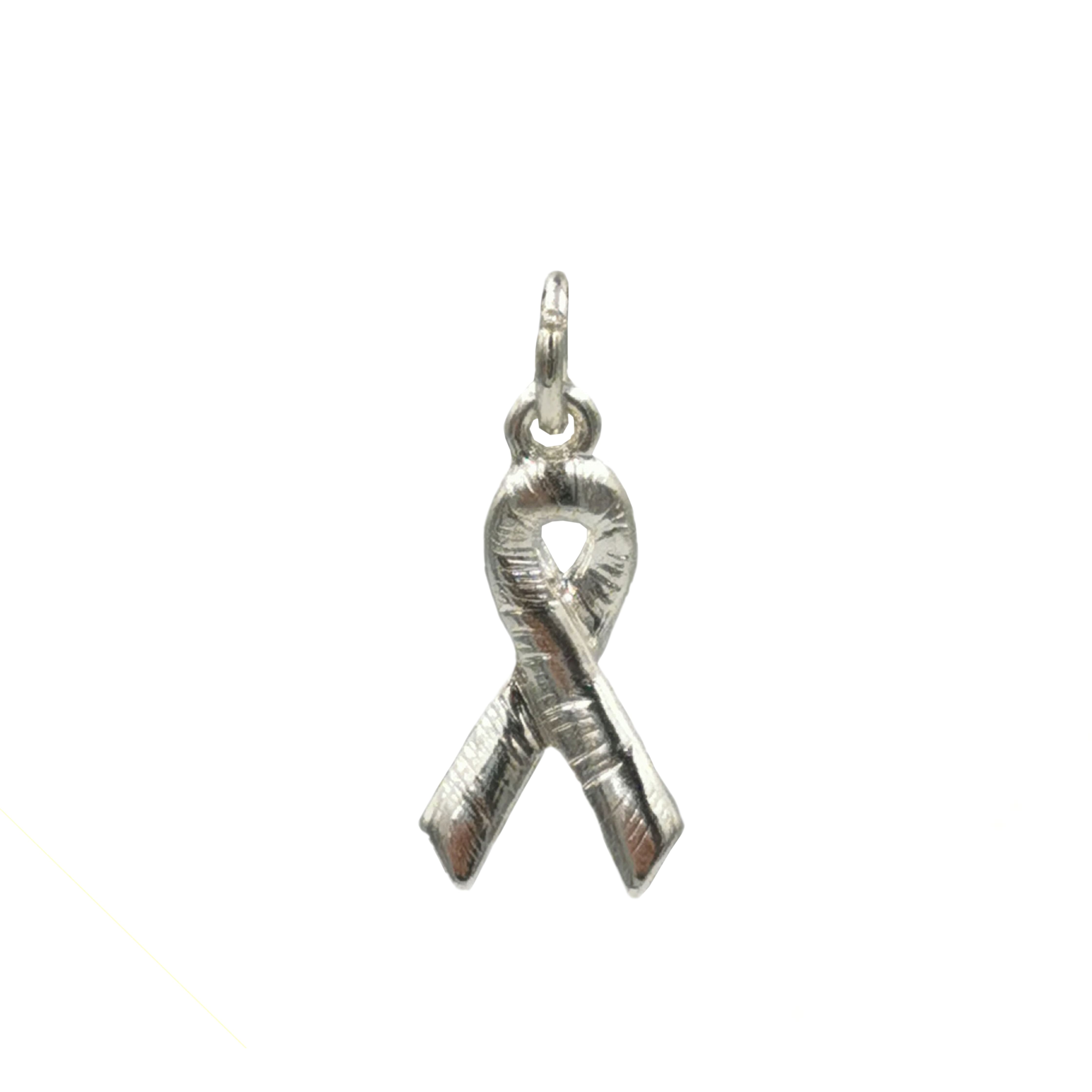 Charmalong™ Silver Plated & Stone Paved Ribbon Charm by Bead Landing™