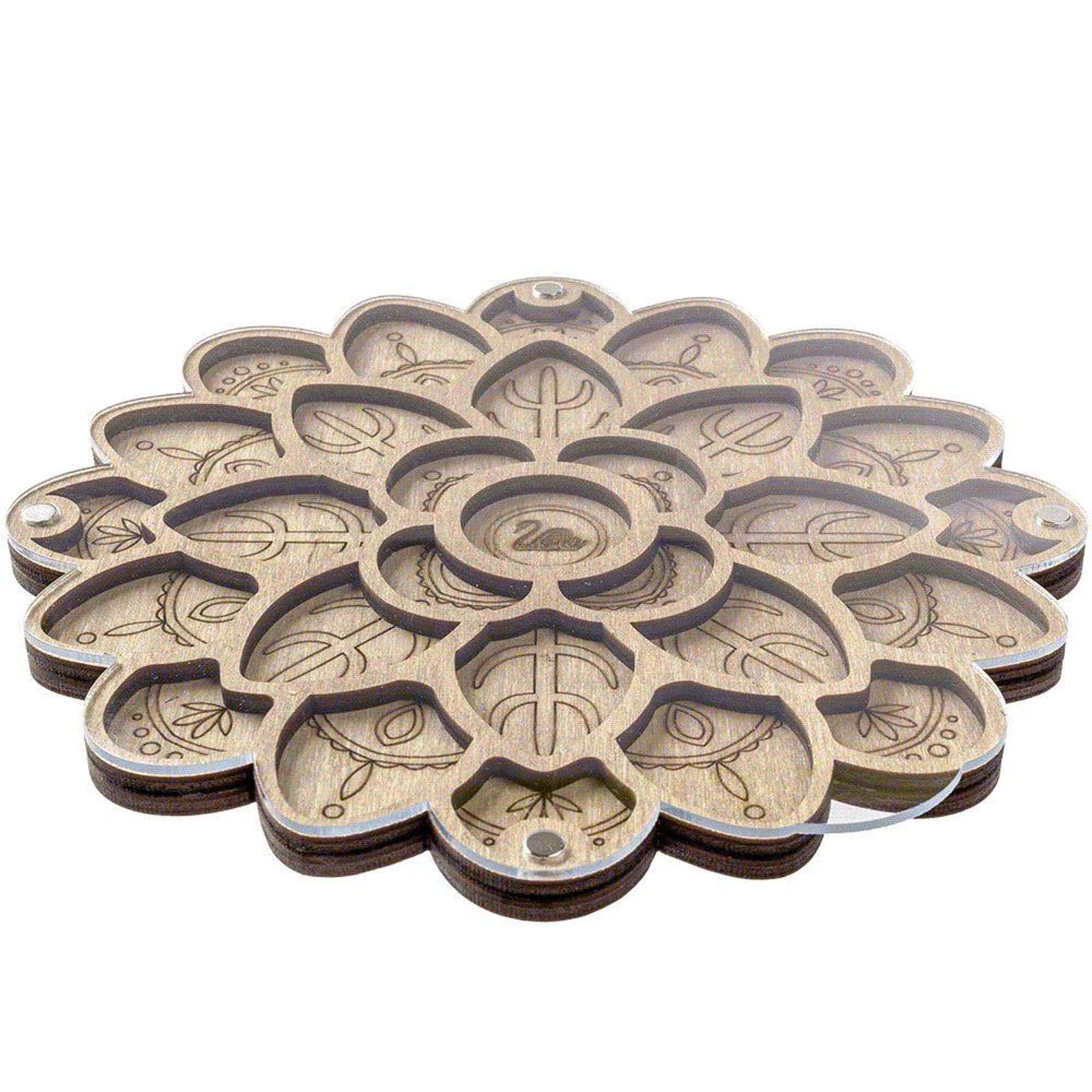 Wonderland Crafts 7.5" Mandala Bead Organizer with Transparent Cover