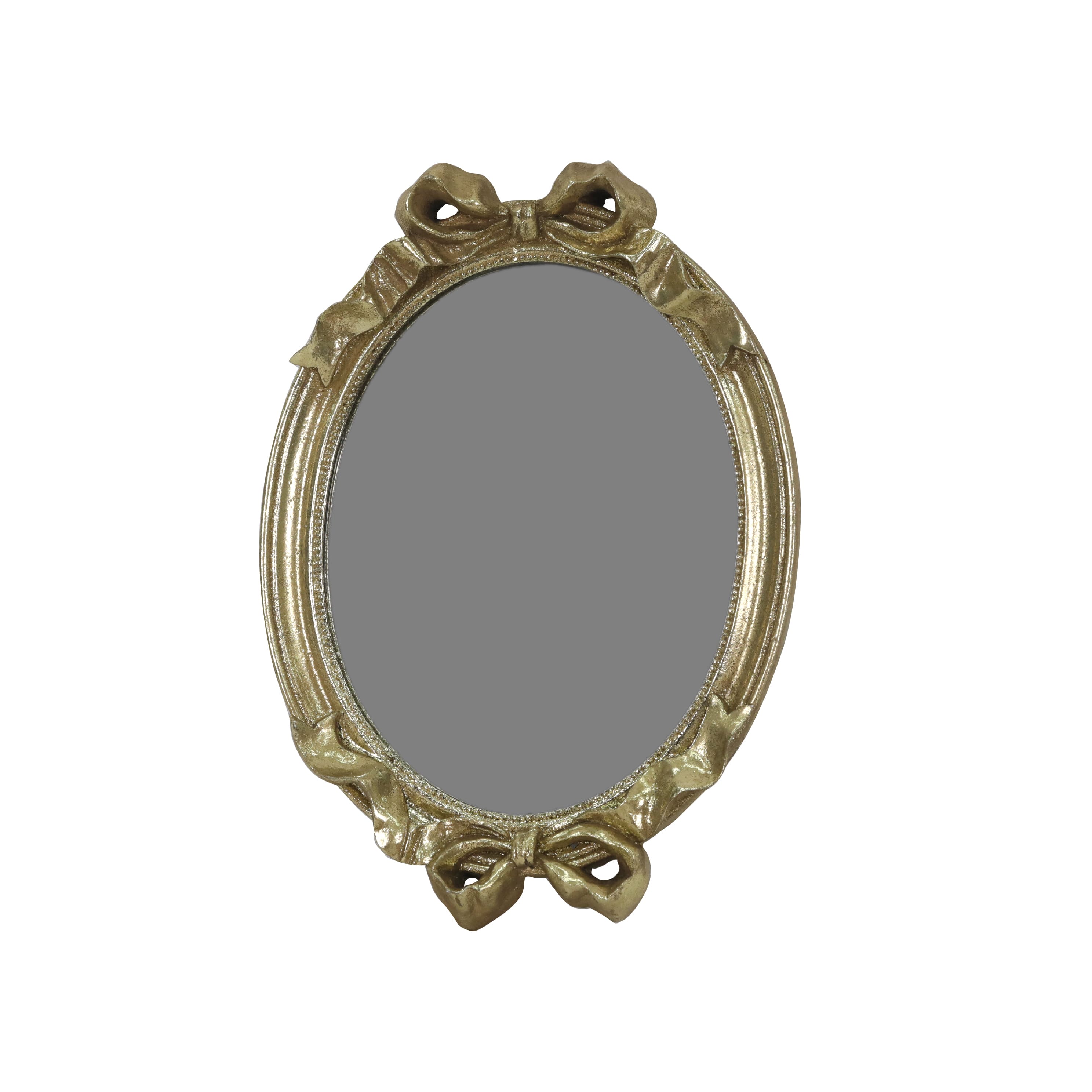 8.25" Gold Oval Mirror with Bows Wall Décor by Ashland®