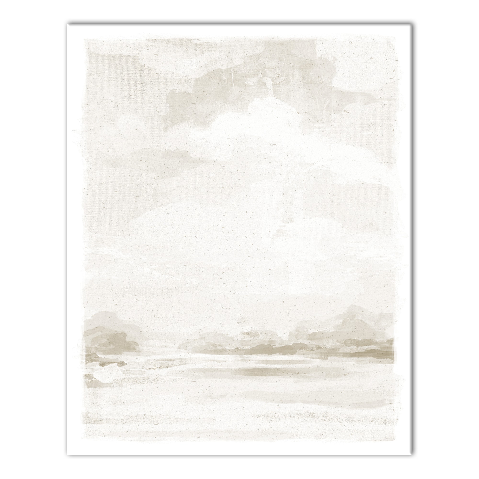 Abstract White Landscape 16 x 20 Canvas Wall Art