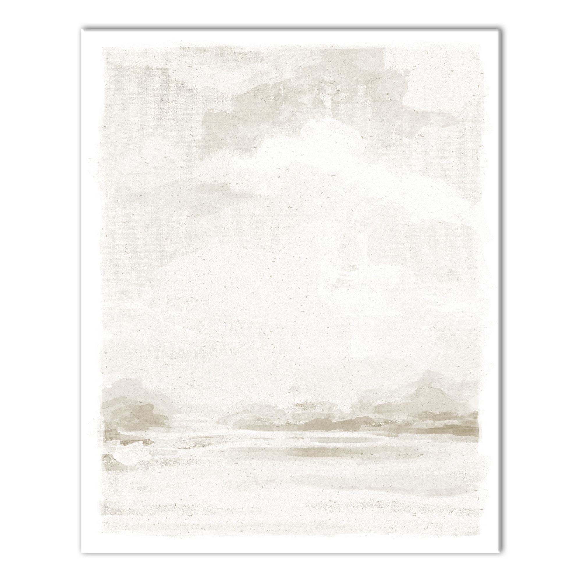 Abstract White Landscape 16" x 20" Canvas Wall Art
