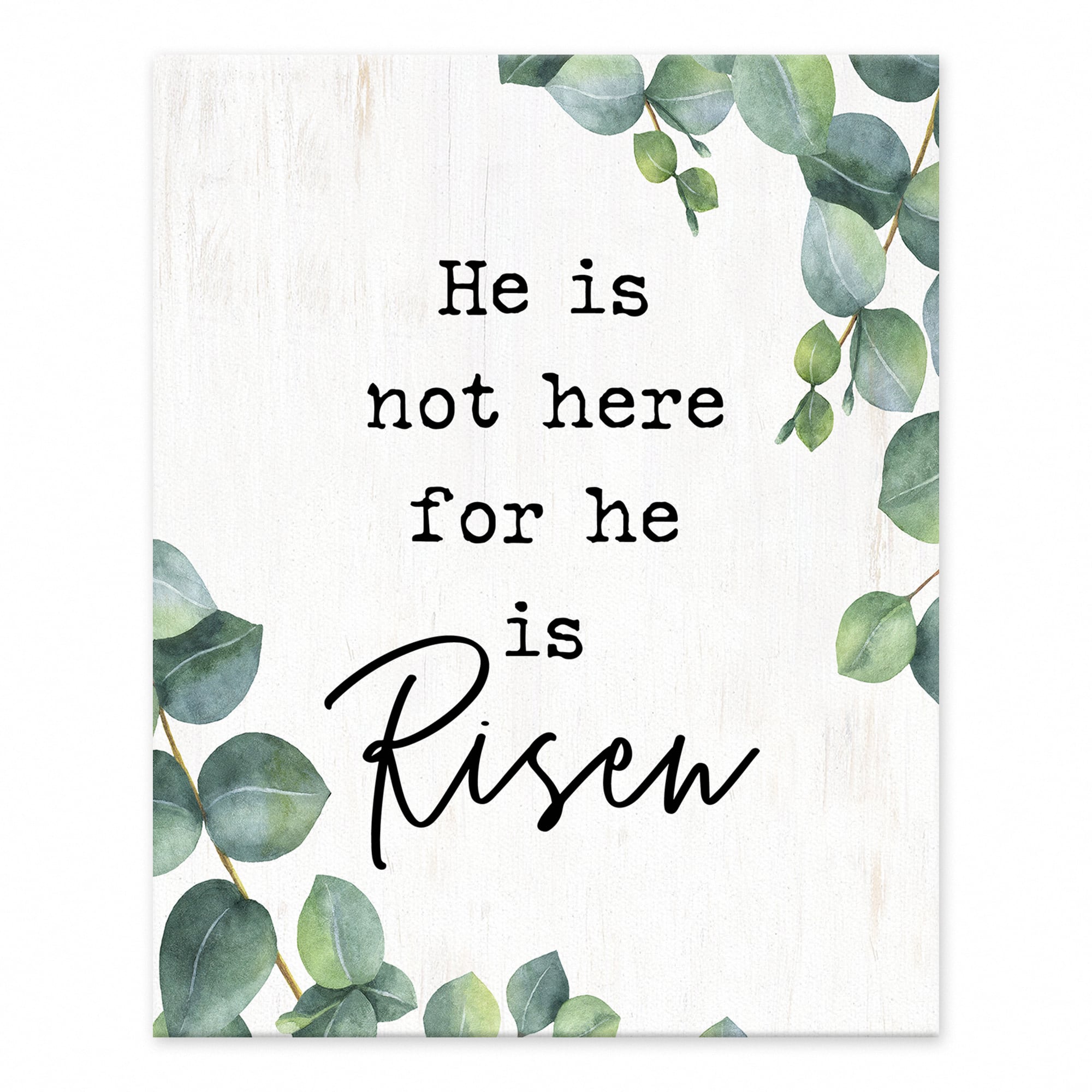 For He is Risen Tabletop Canvas Art