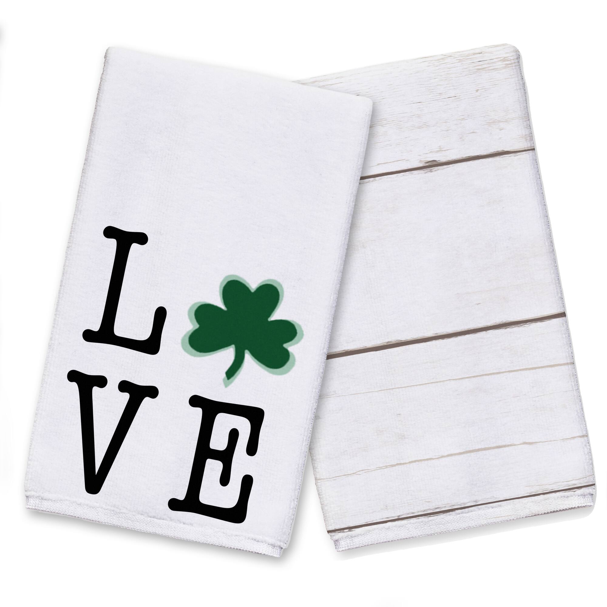 Shamrock Love Tea Towel Set of 2