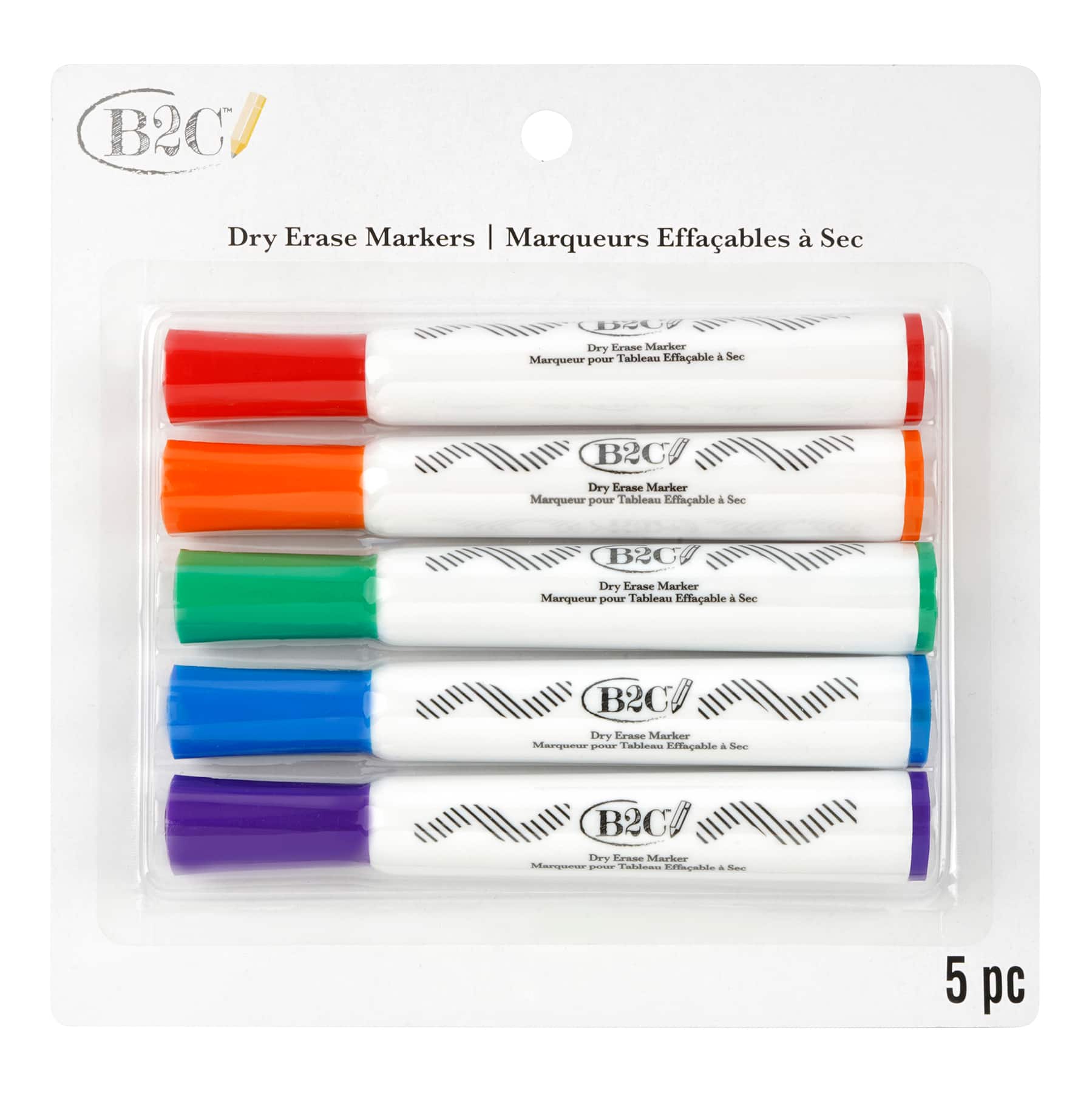 12 Packs: 5 ct. (60 total) Primary Dry Erase Marker Set by B2C&#x2122;