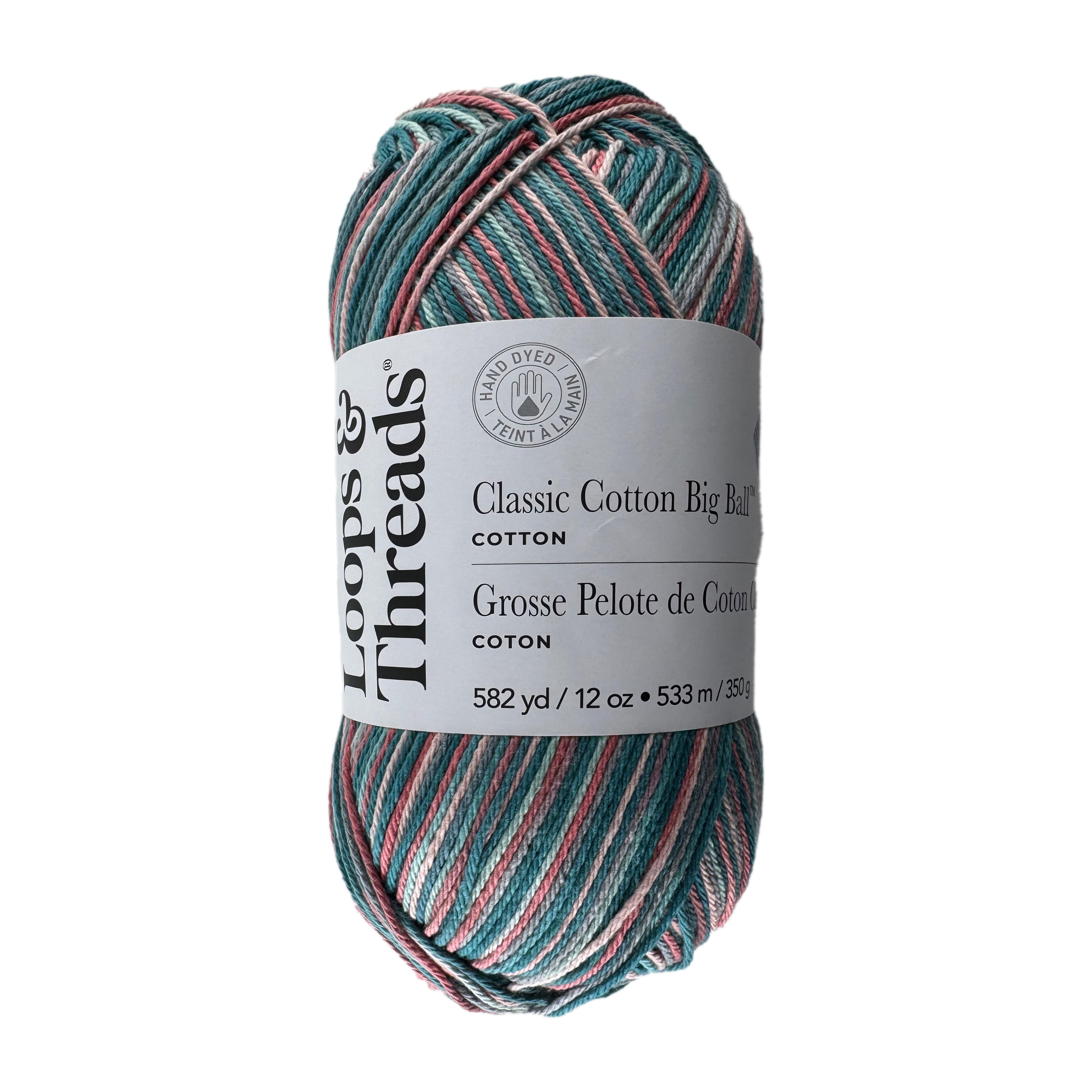 Classic Cotton Big Ball&#x2122; Ombre Yarn by Loops &#x26; Threads&#xAE;