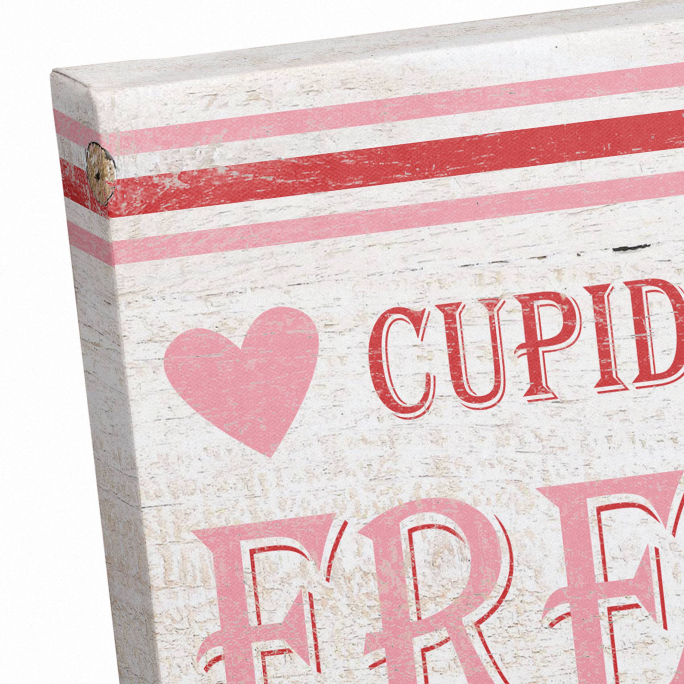 Cupid Kissing Booth Canvas Wall Art