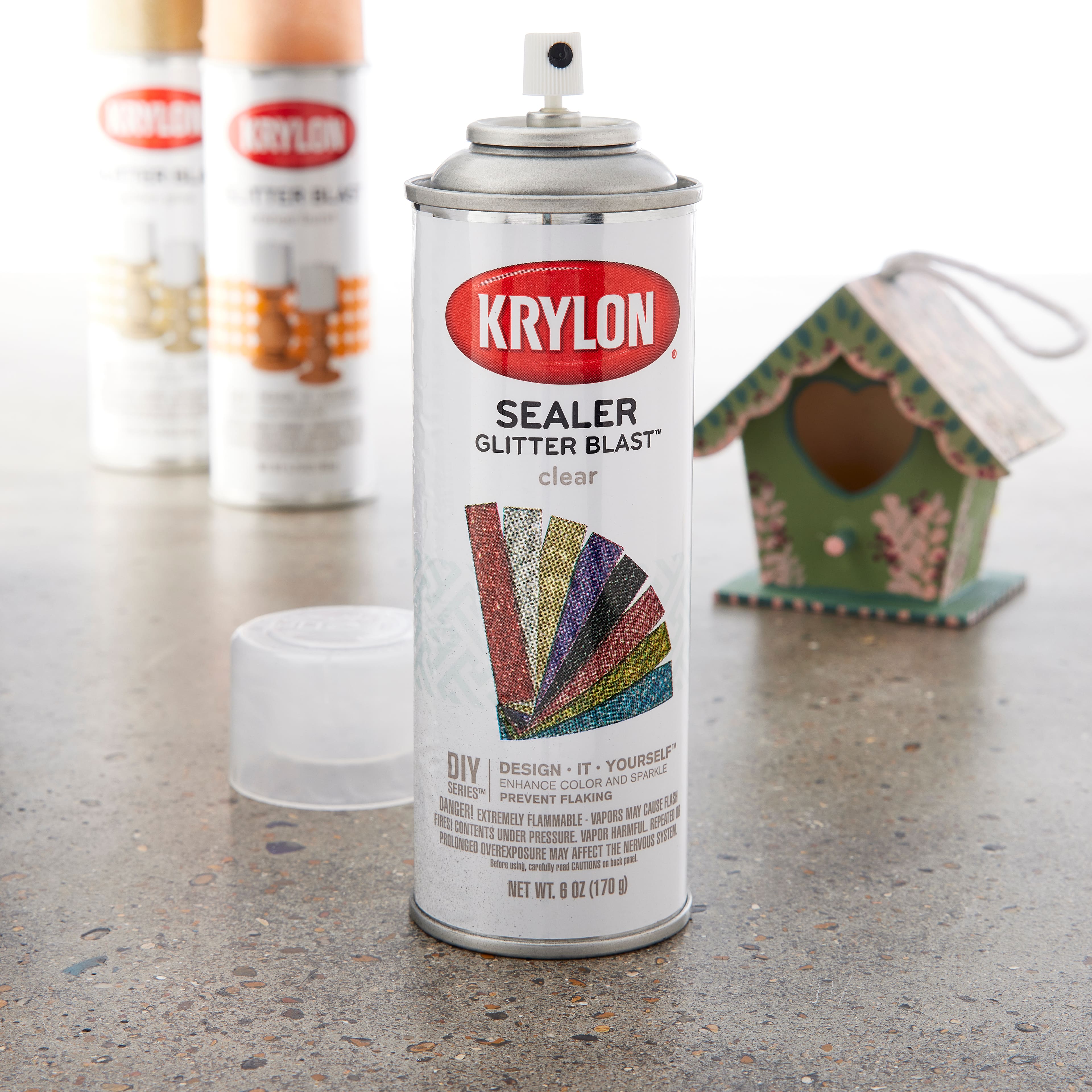 Krylon Glitter Blast Gloss Clear Glitter Spray Paint (NET WT. 6-oz ) at